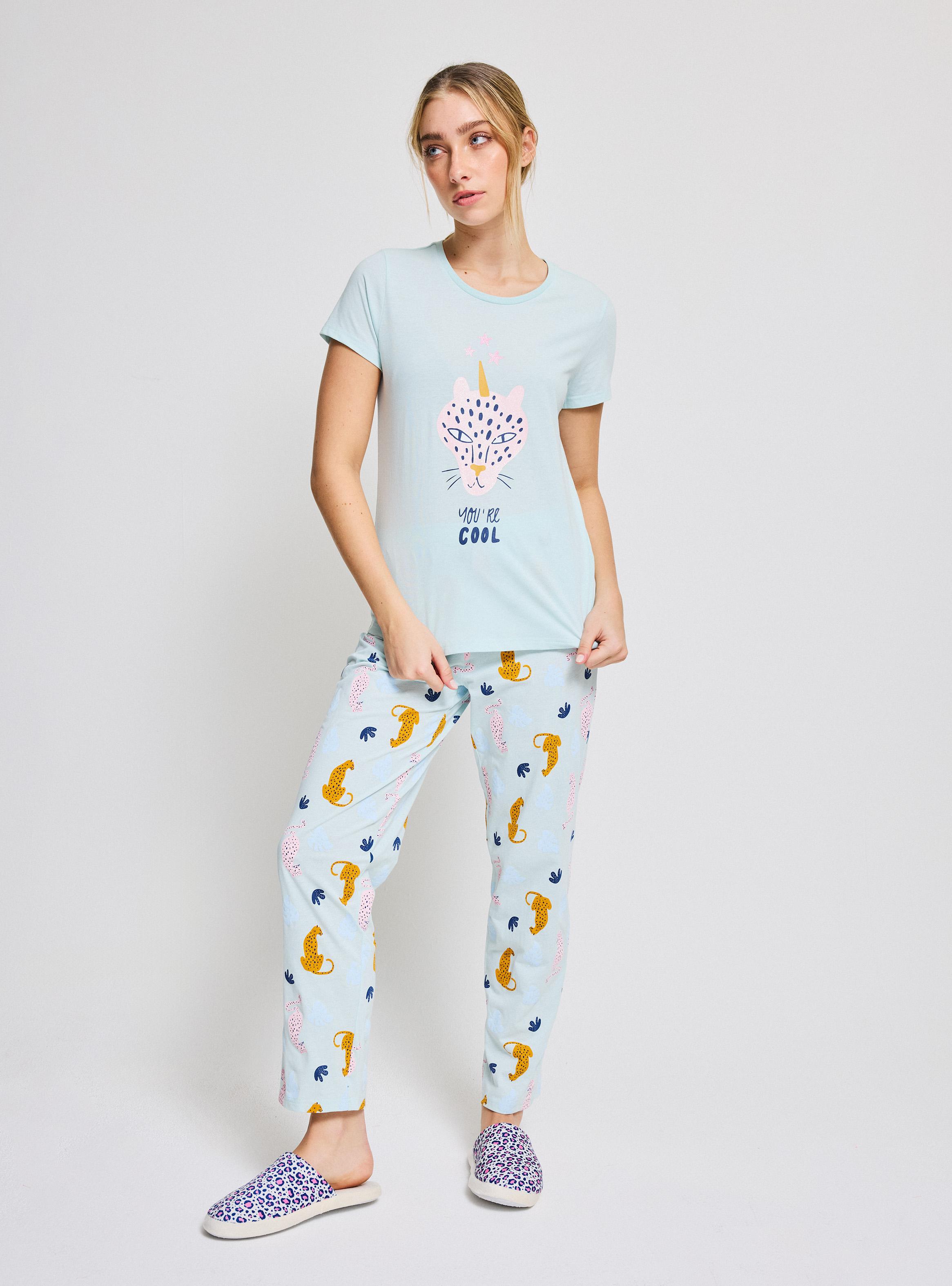 Polera Pijama Estampado con Detalles en Glitter Ármalo-4