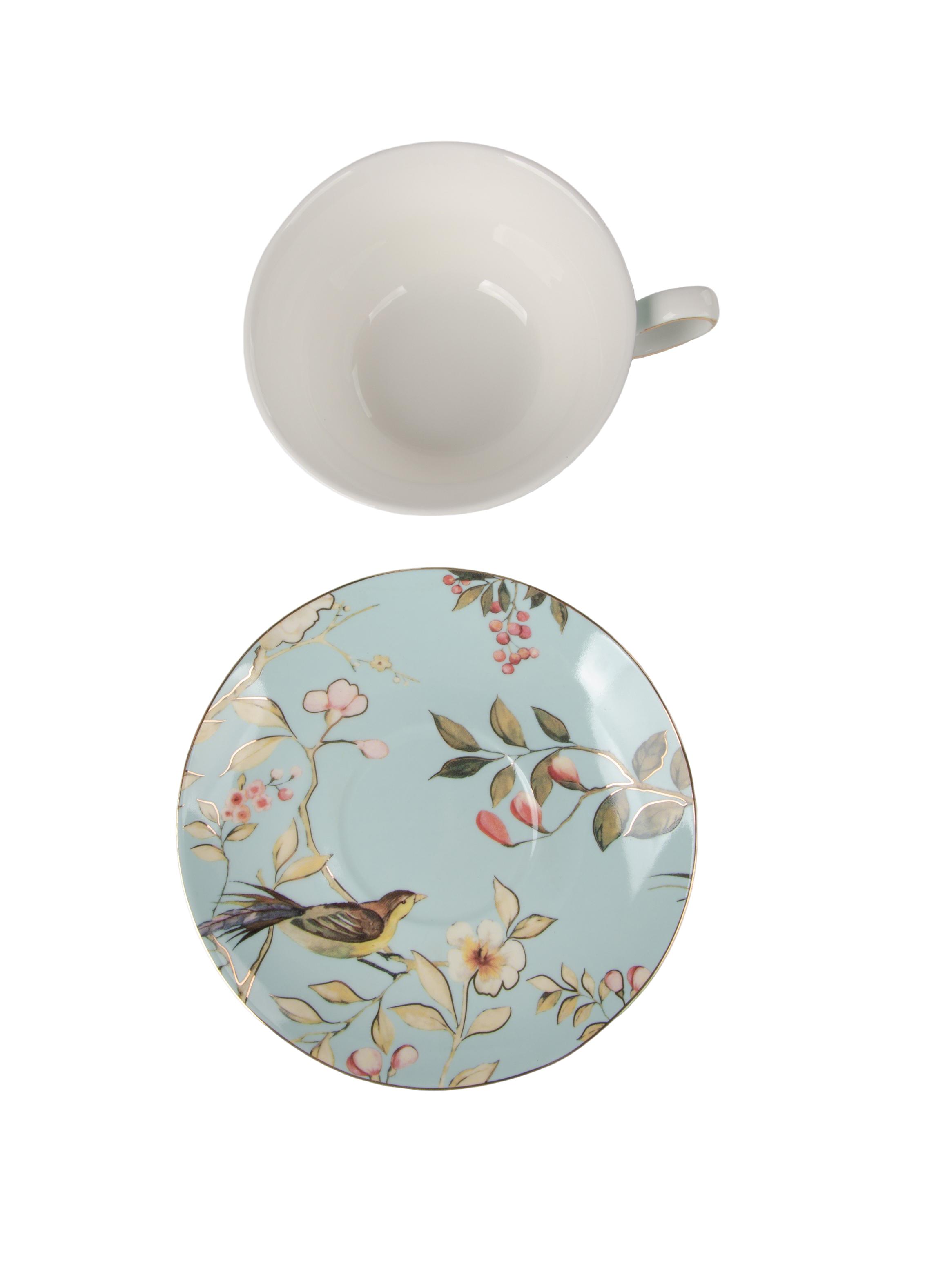 Set 2 Tazas Te + Platillos Porcelana-6