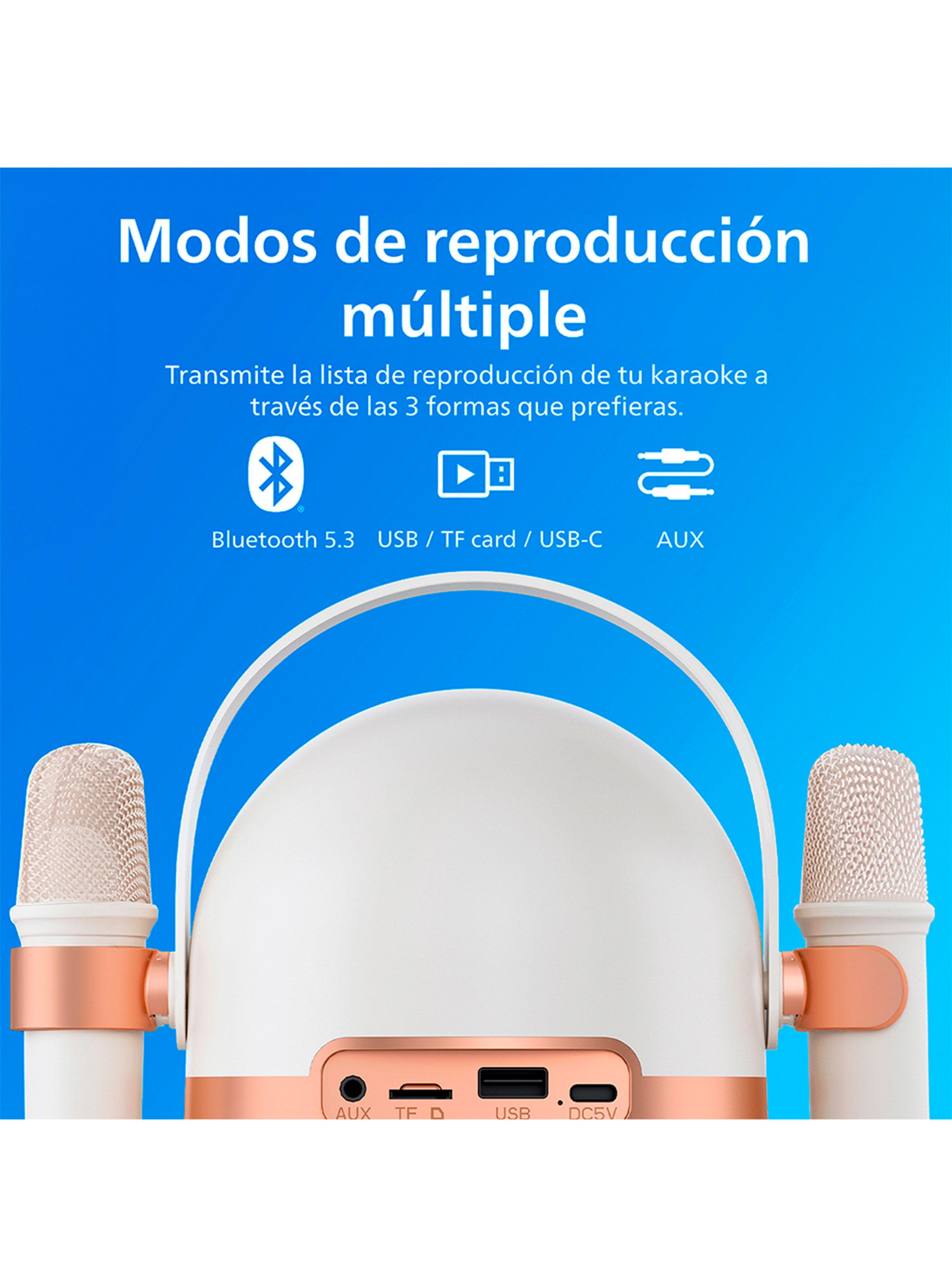 Parlante Karaoke Portátil TAS2509WT Blanco-4