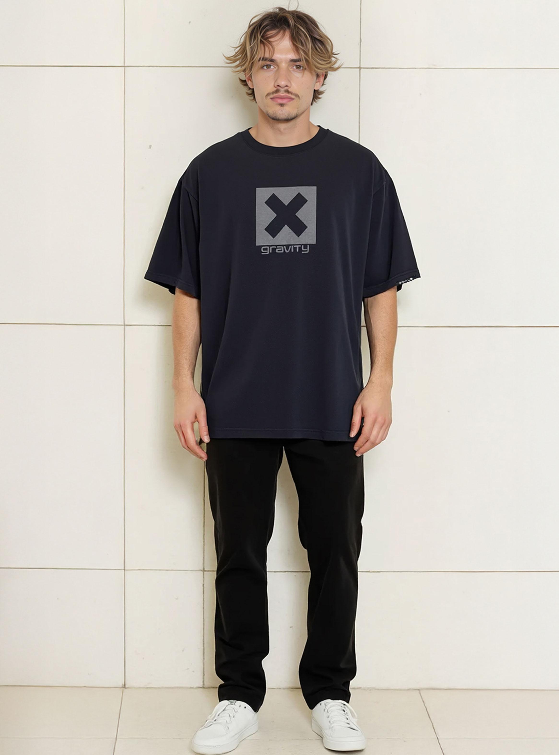 Polera Manga Corta Chest Print X Oversize-3