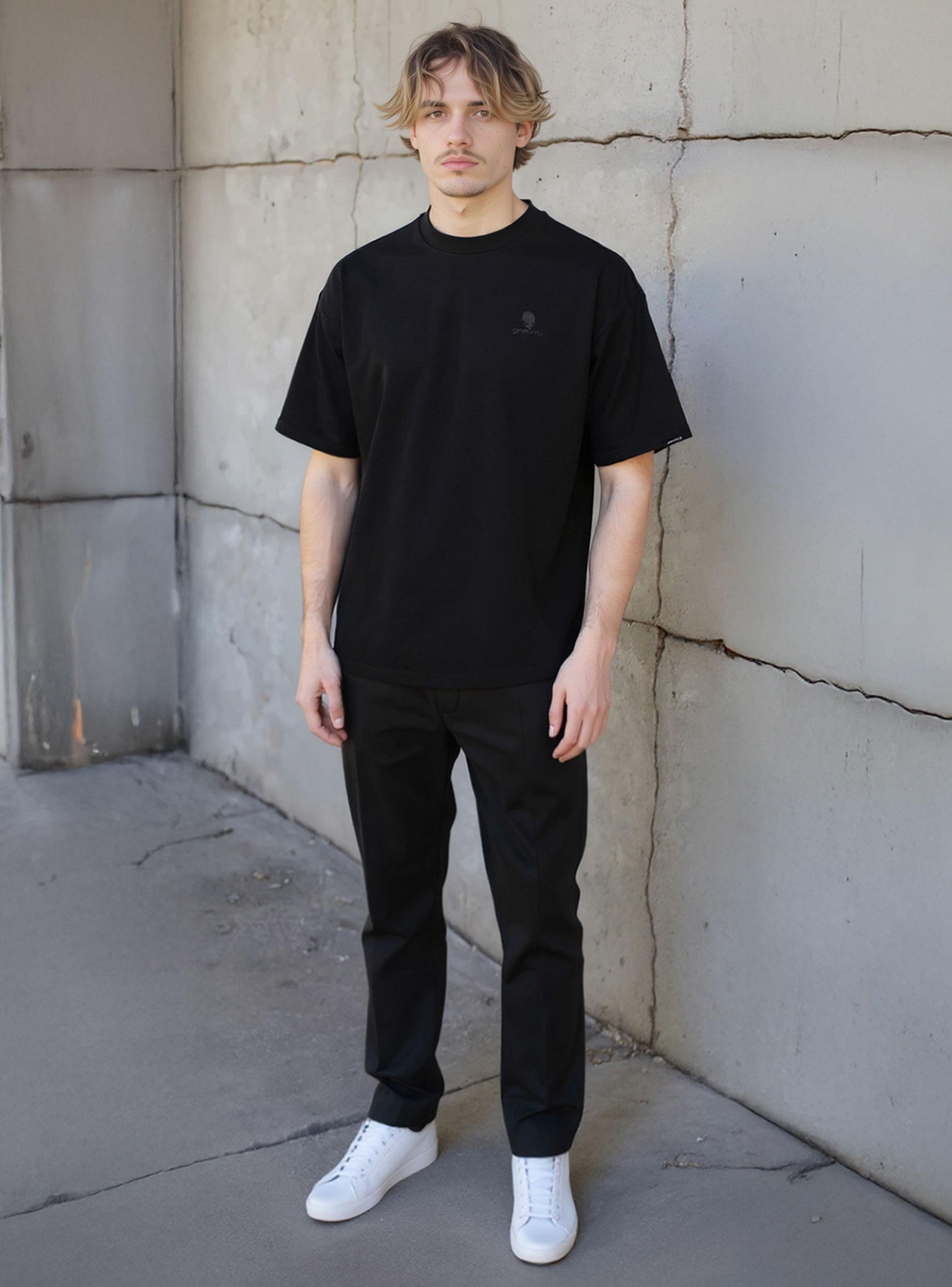 Polera Manga Corta Oversize Basic Logo-3