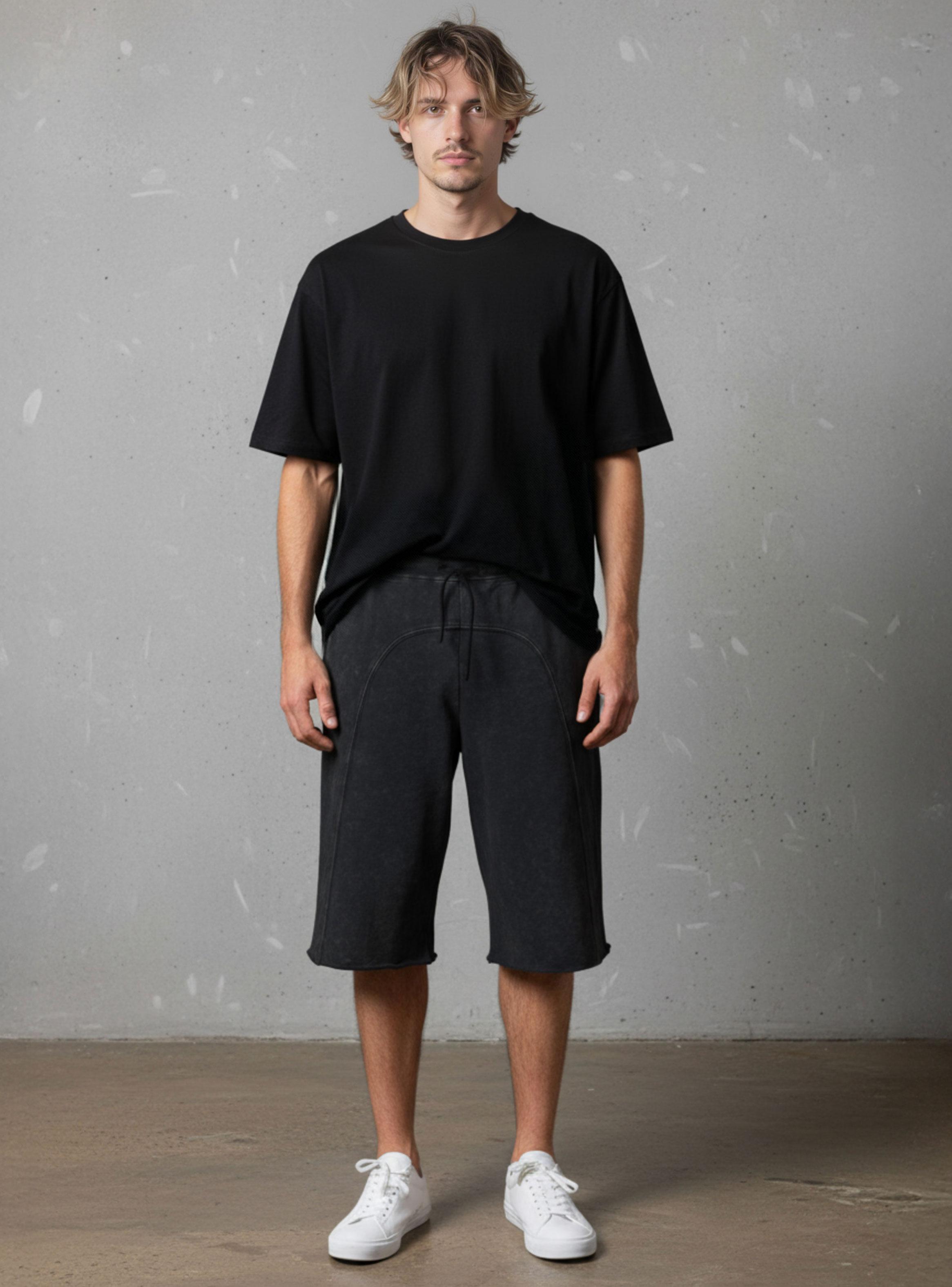 Short Baggy Fit Tiro Medio-3