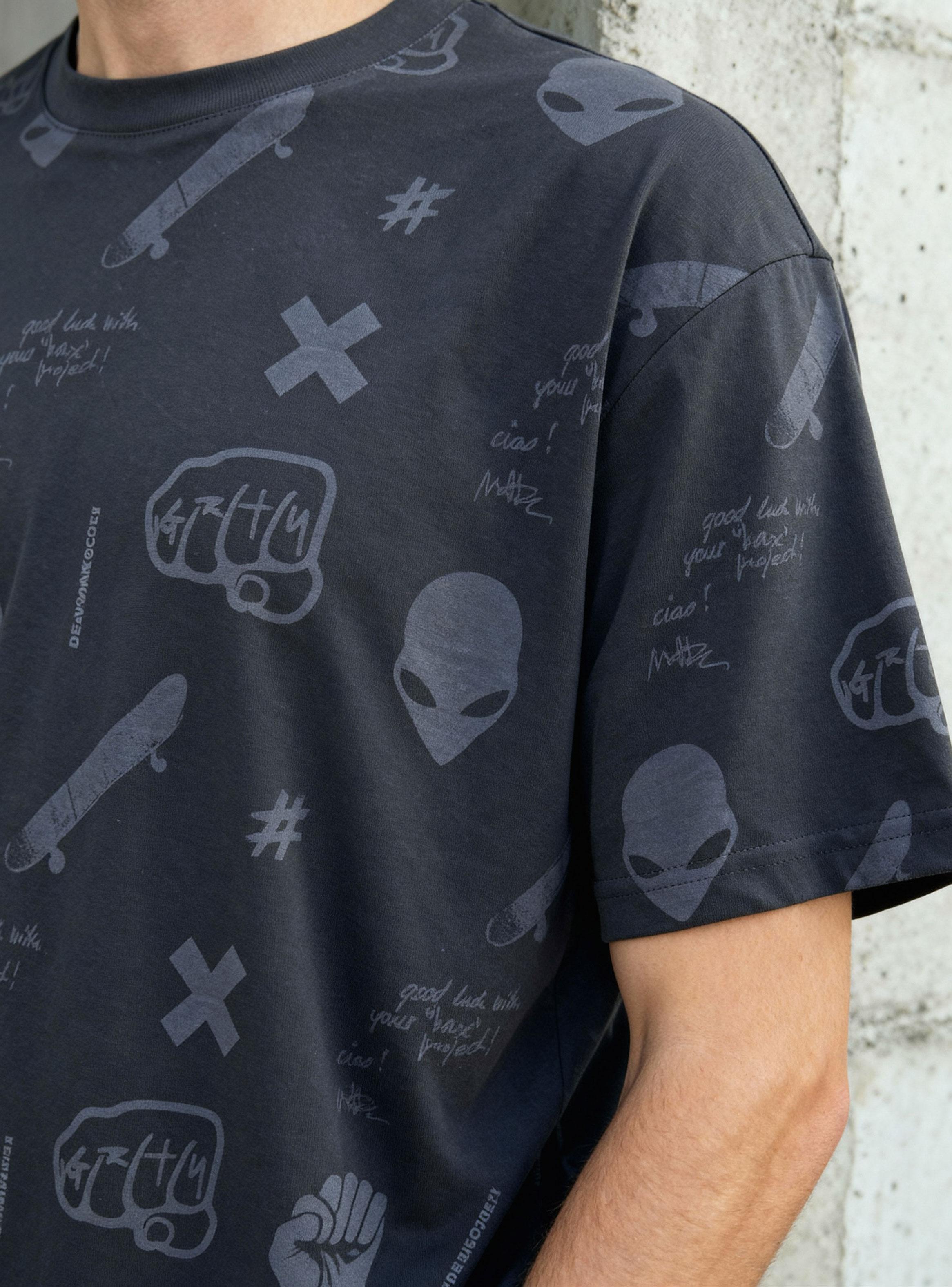 Polera Manga Corta Full Print Urban-3