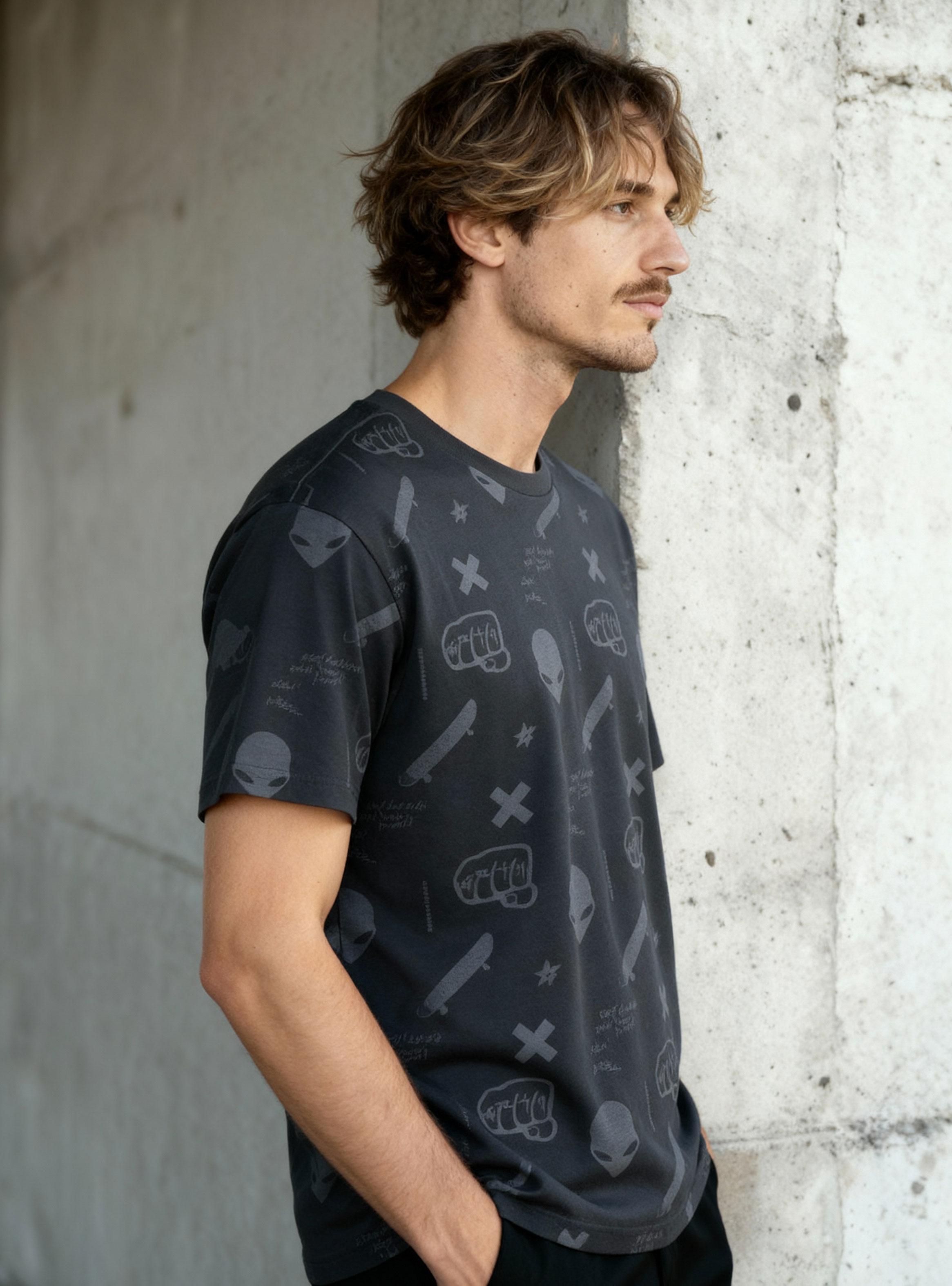 Polera Manga Corta Full Print Urban-2