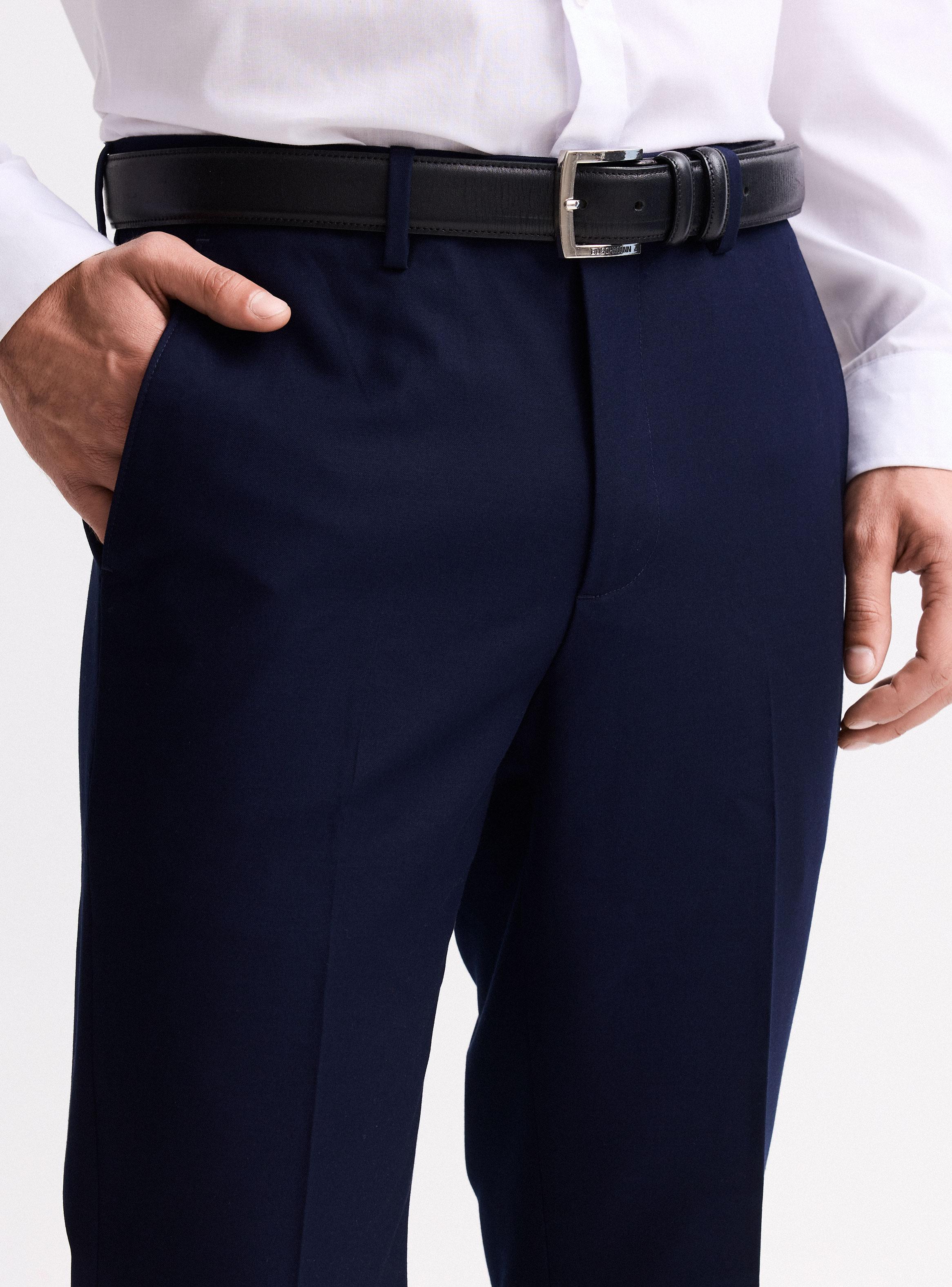 Pantalon Vestir Lana Poliéster-1