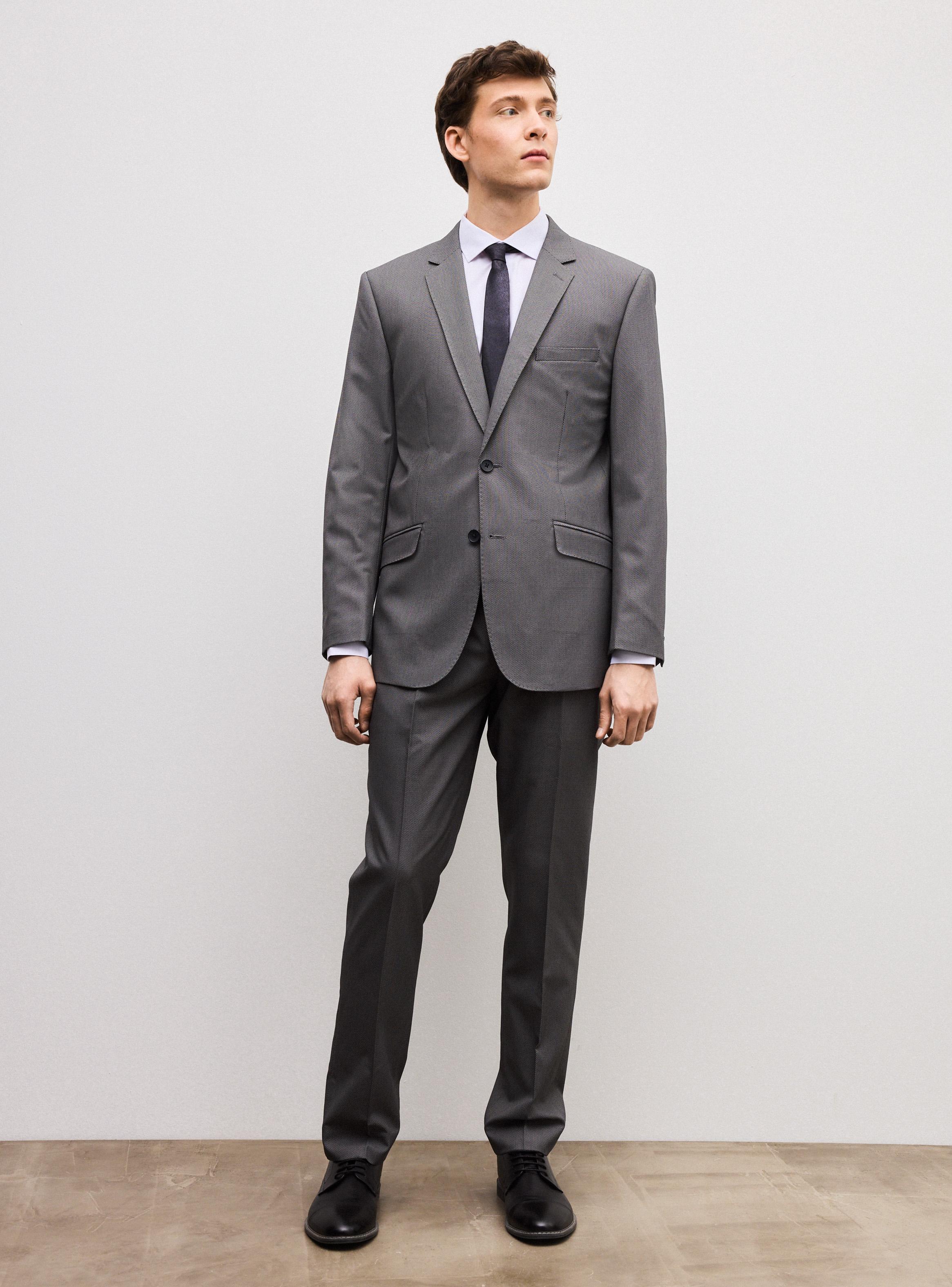 Traje Recto Fantasía Texturada Slim-4