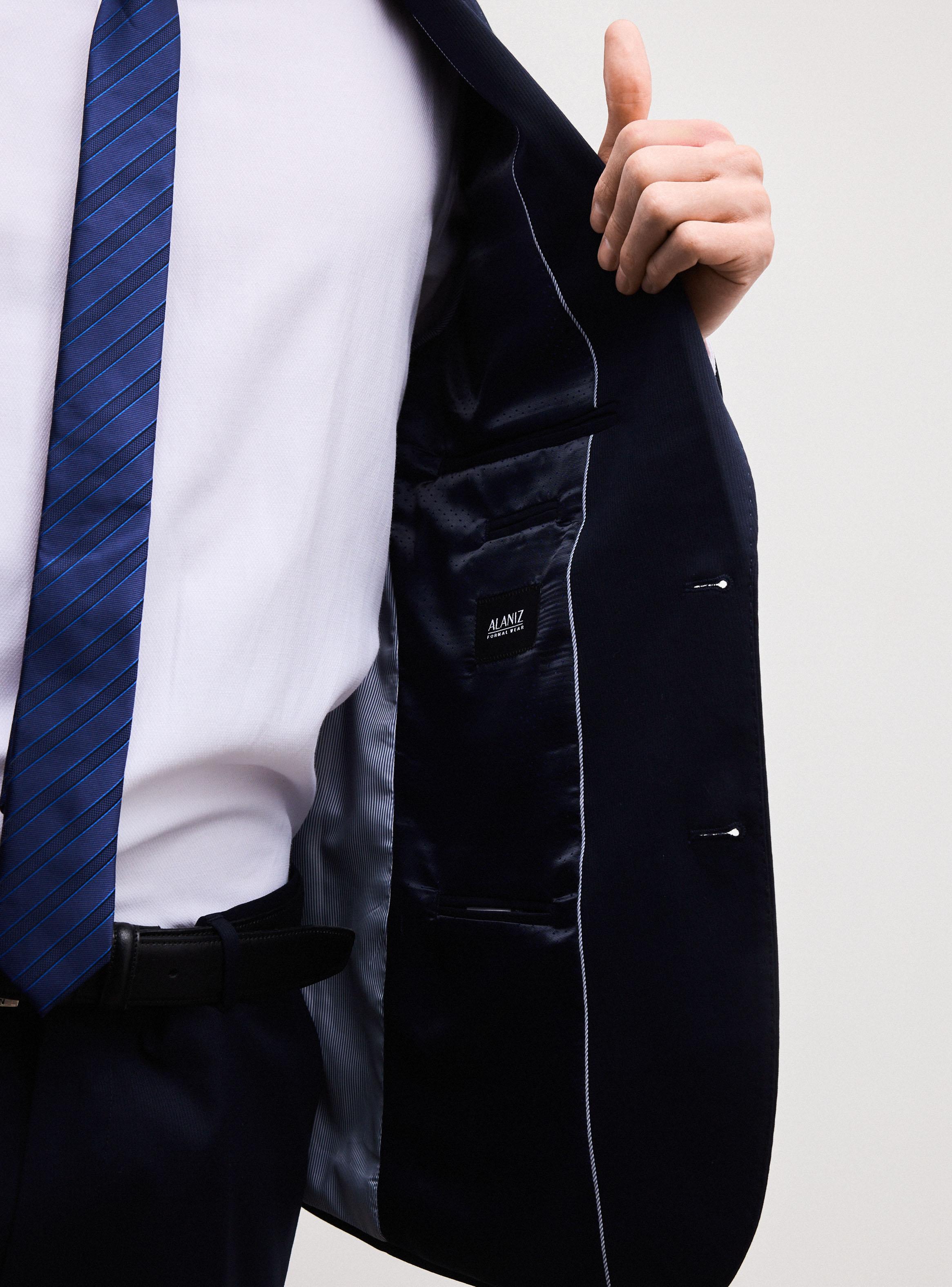 Traje Recto Fantasía Texturada Slim Fit-3
