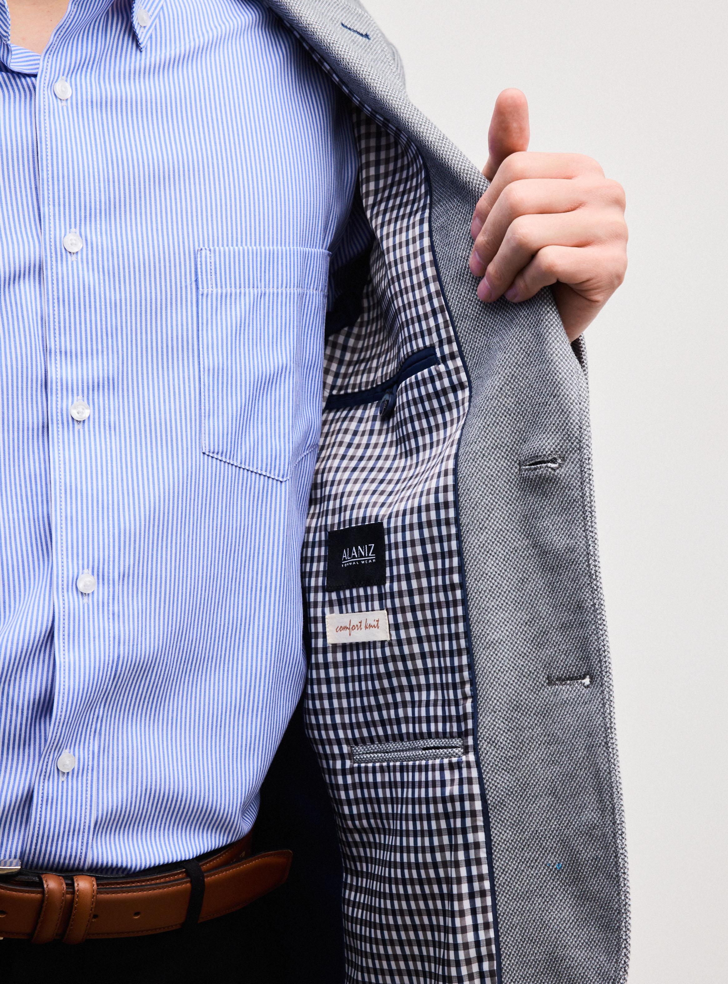 Vestón Recto Texturado Slim Fit-3