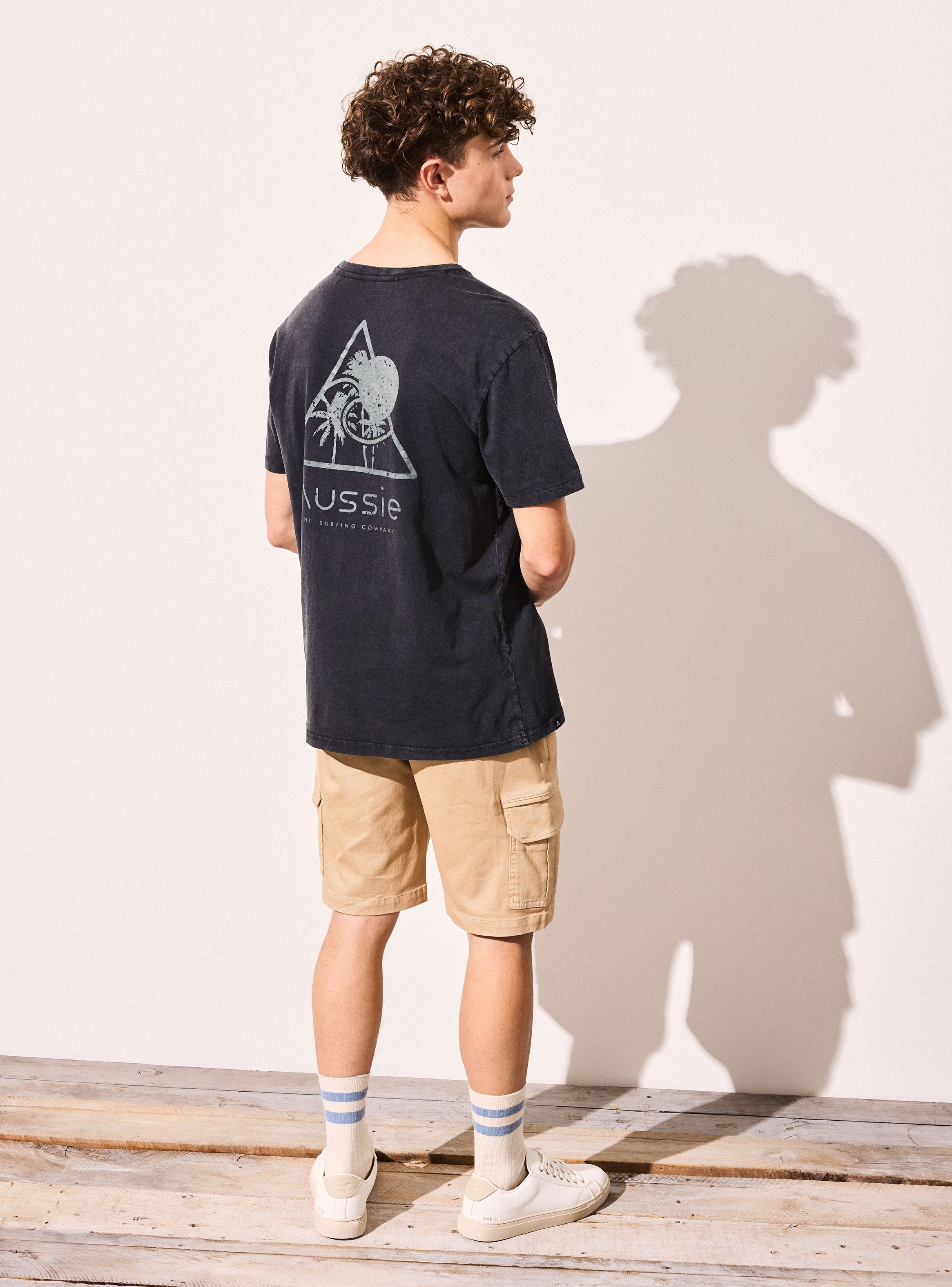 Polera Estampada en la Espalda con Lavado-5