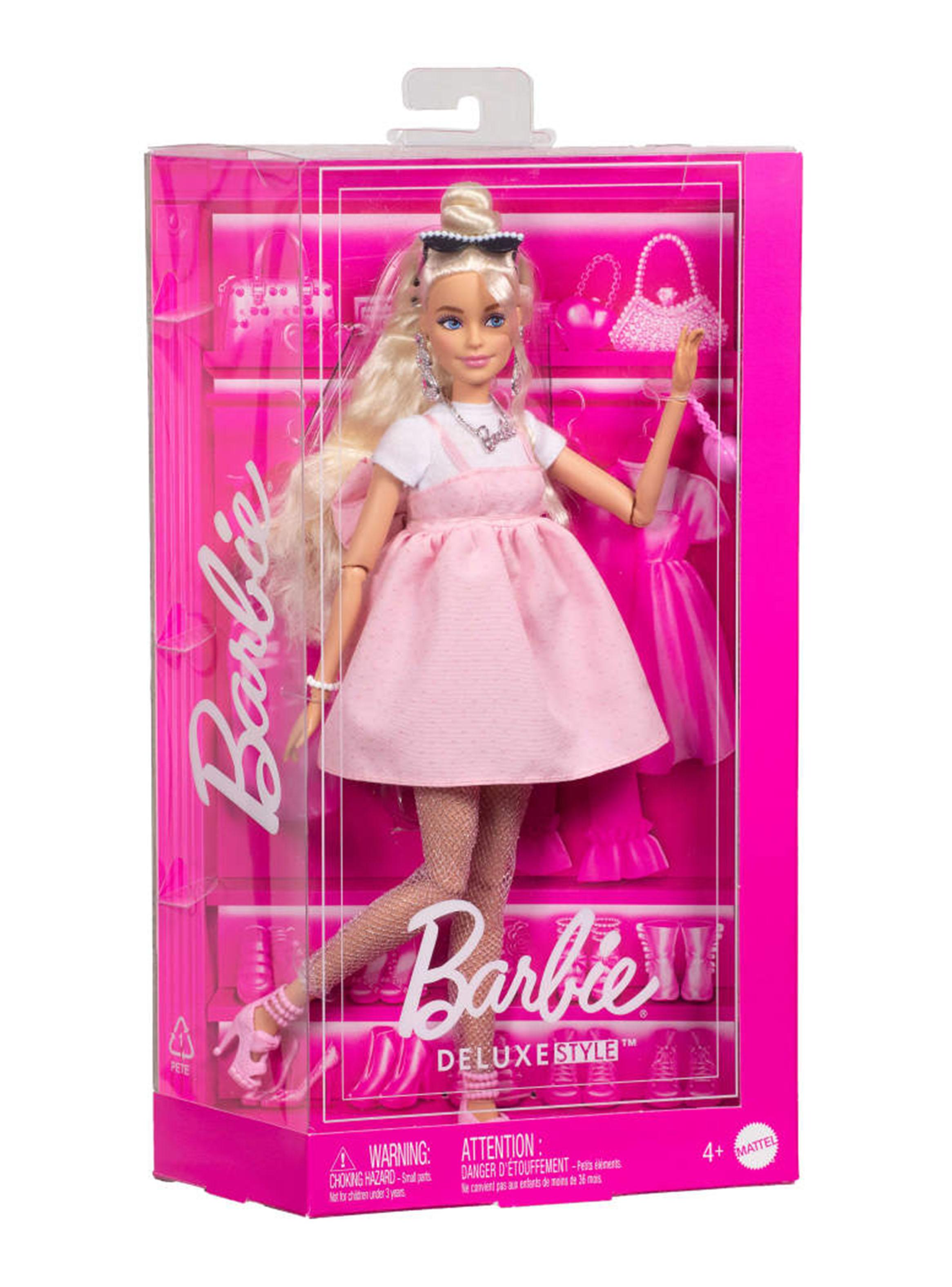 Muñeca Fashionista Deluxe Vestido Rosa con Moño-4