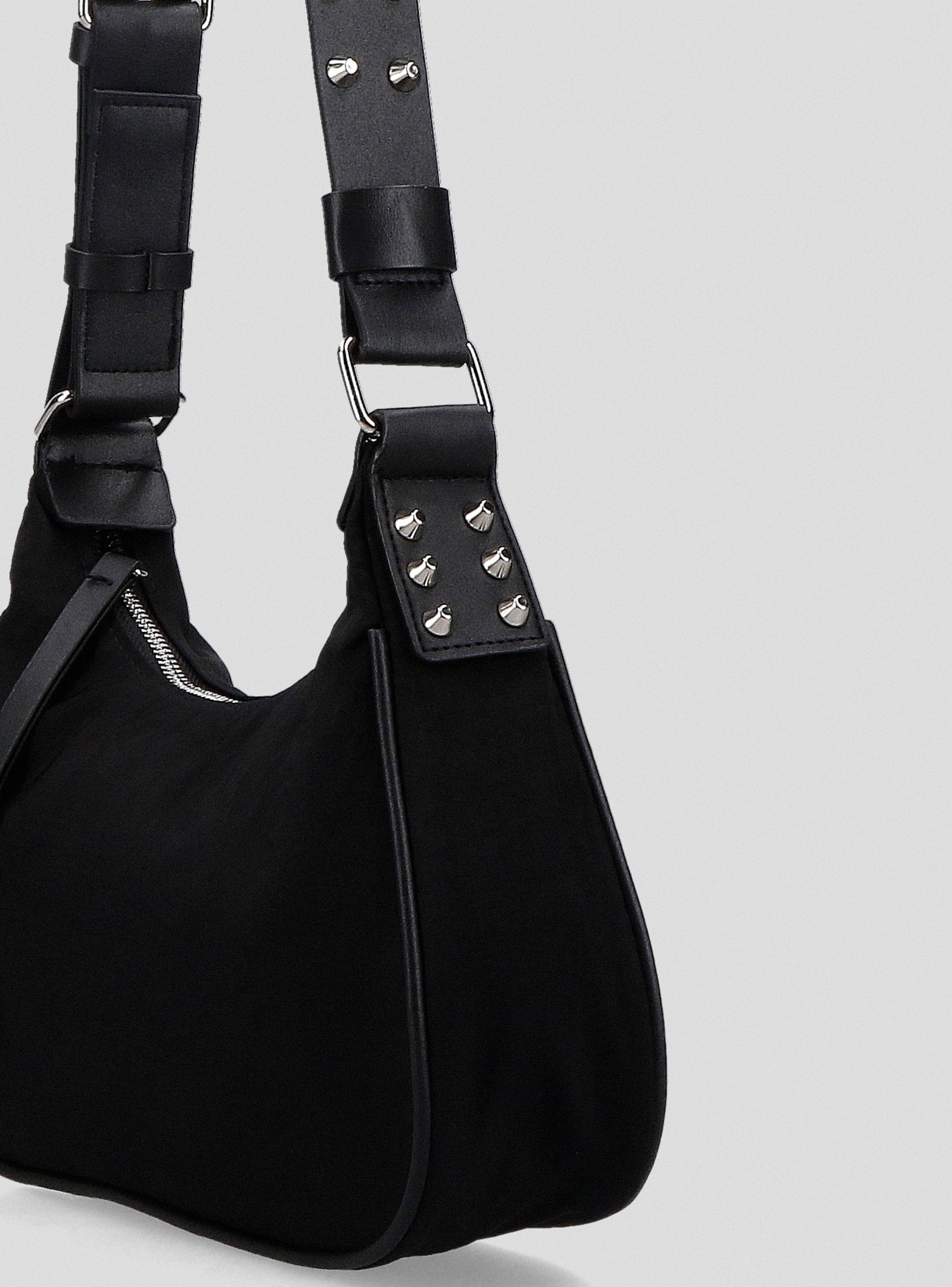 Cartera de Nylon con Strap Tachas-4