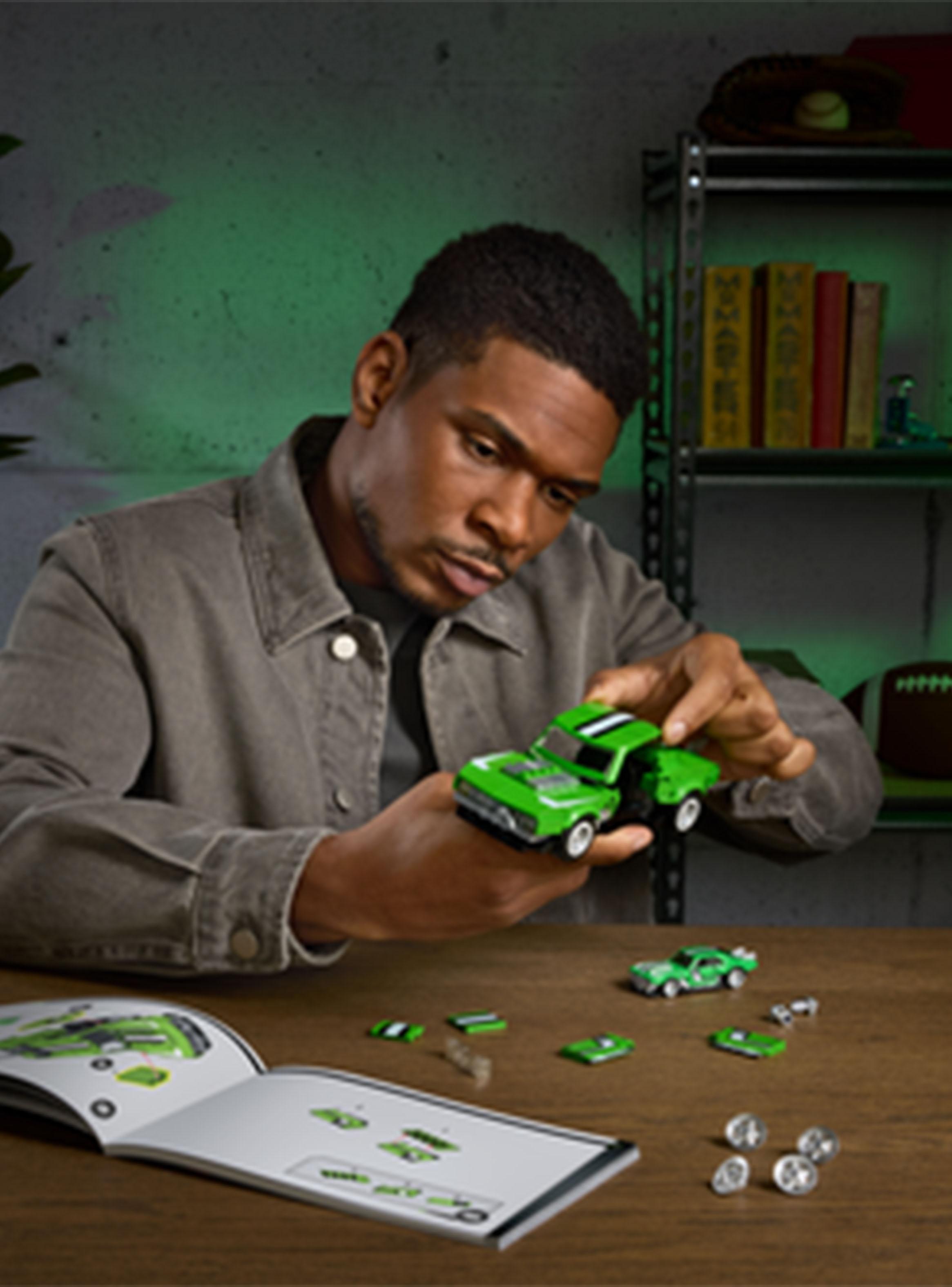 Vehículo para Construir Brick Shop Speed Custom '68 Camaro Verde-5