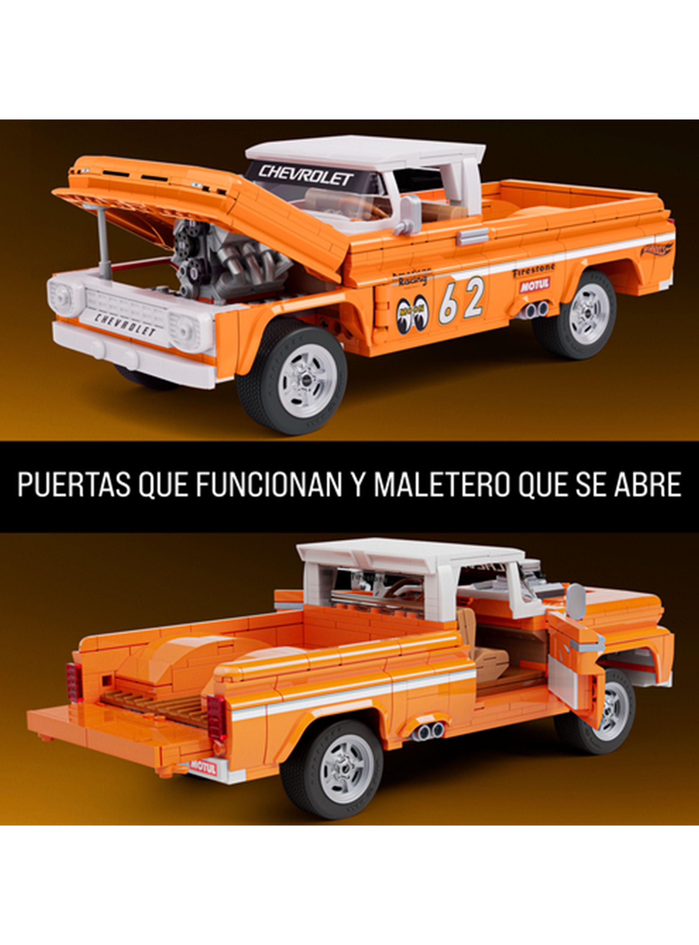 Vehículo para Construir Brick Shop Elite Camioneta Chevy Naranjo-4