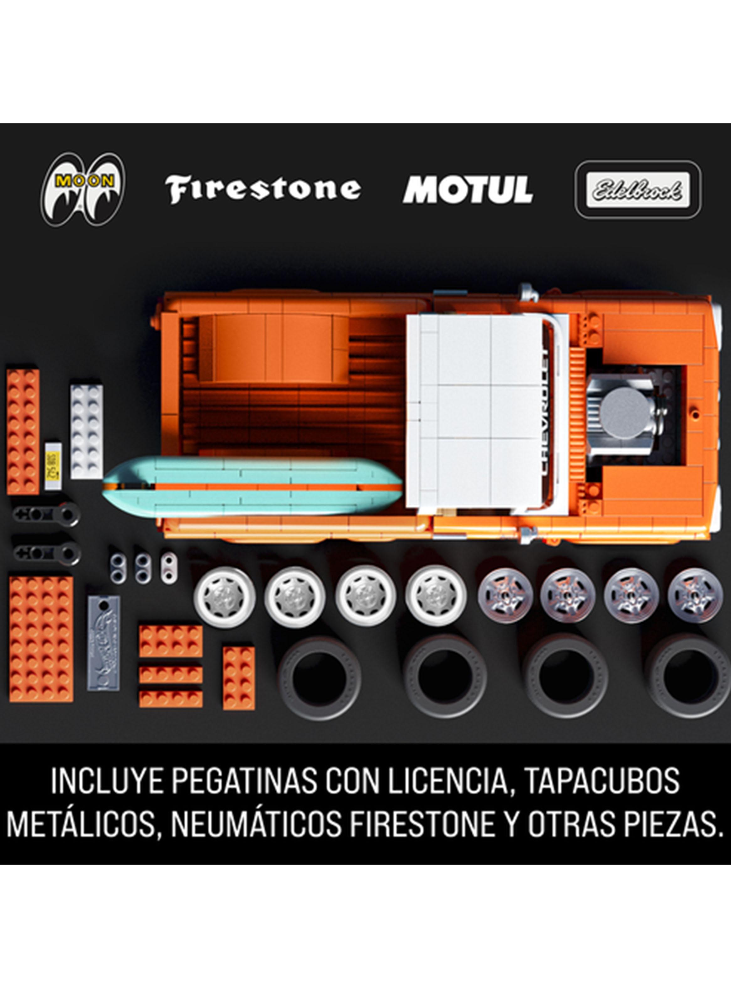 Vehículo para Construir Brick Shop Elite Camioneta Chevy Naranjo-2