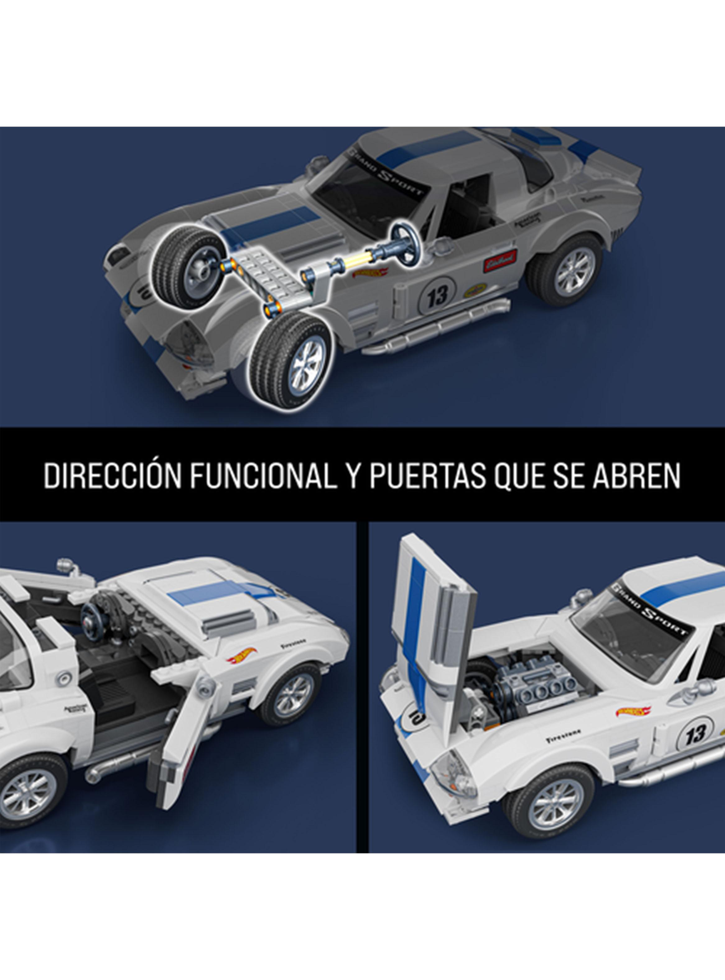 Vehículo para Construir Brick Shop Elite Corvette Blanco-4