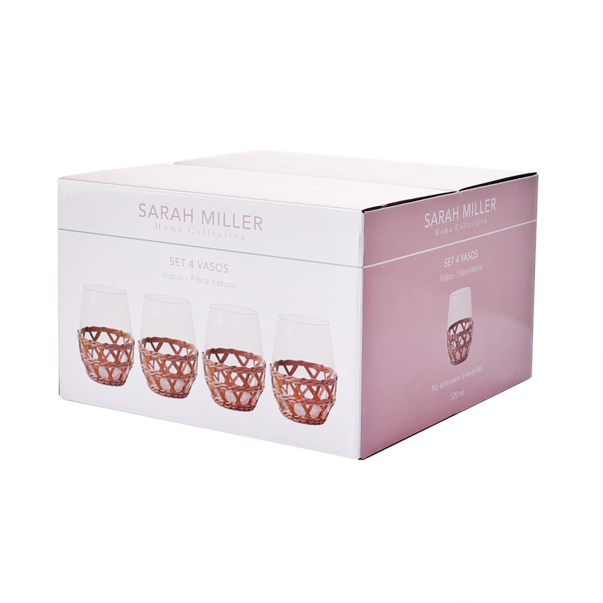 Set 2 Vasos Rattan 520 ml-2