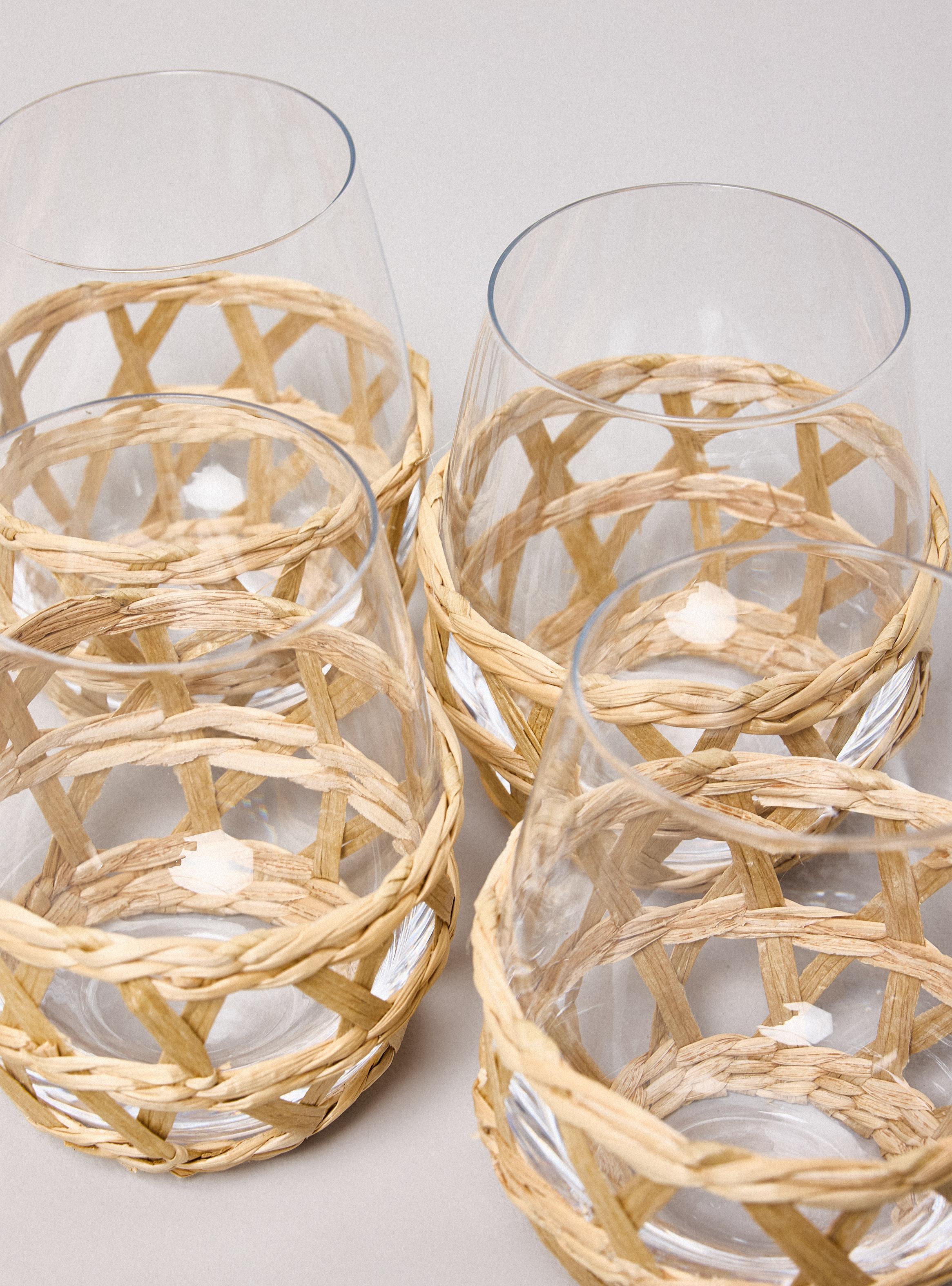 Set 2 Vasos Rattan 520 ml-2