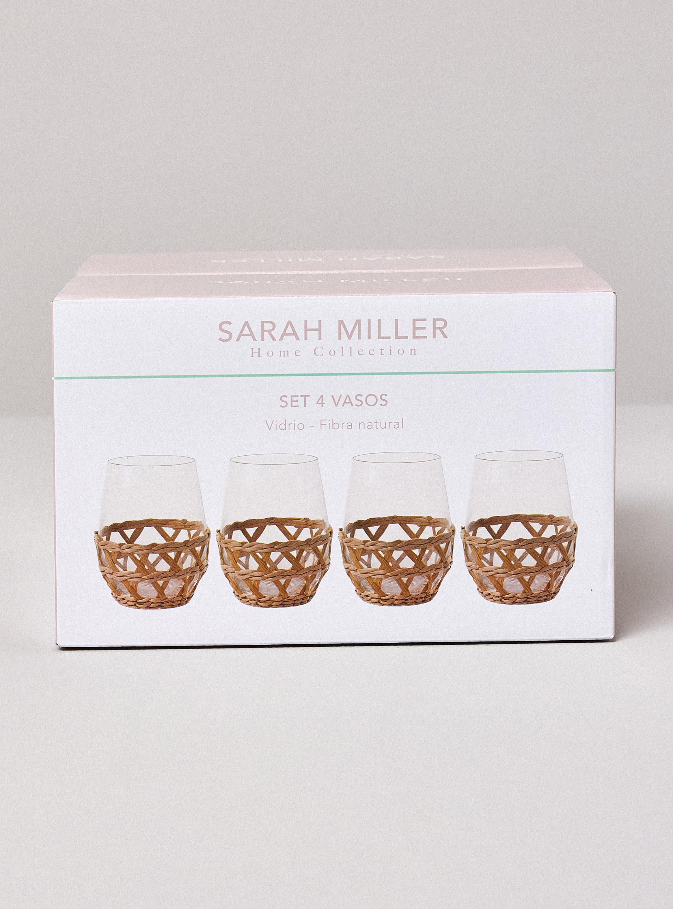 Set 2 Vasos Rattan 520 ml-3