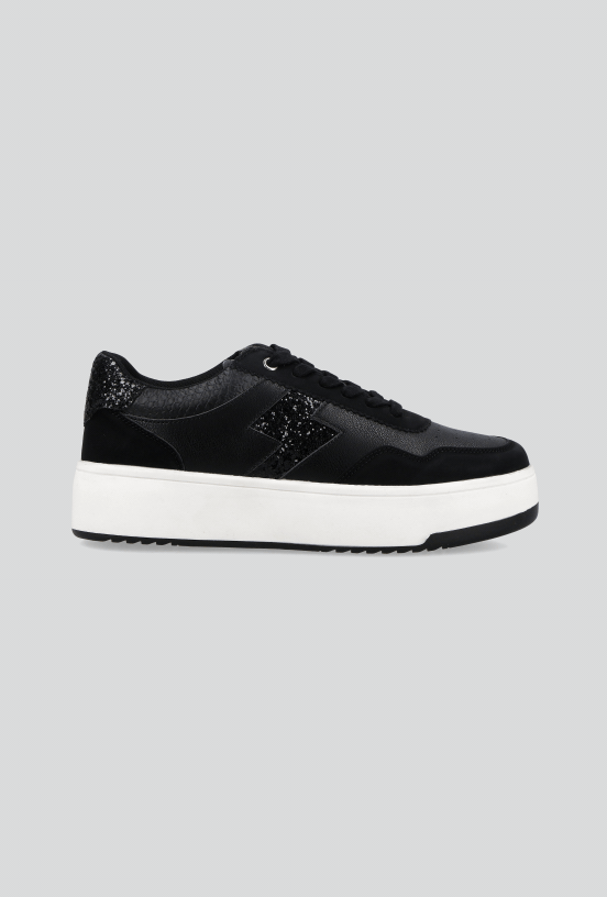 Zapatilla Urbana Mujer Plataforma Detalle Brillo-3