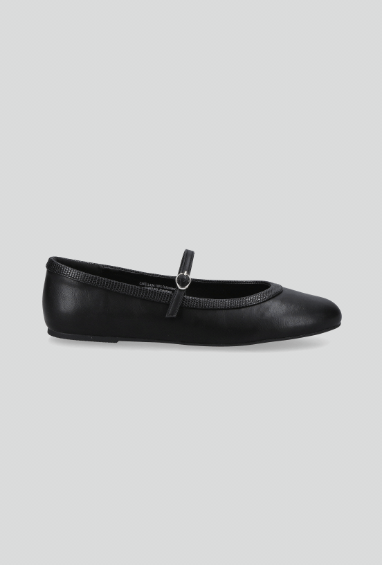 Ballerina Flat con Hebilla Metálica Mujer-4