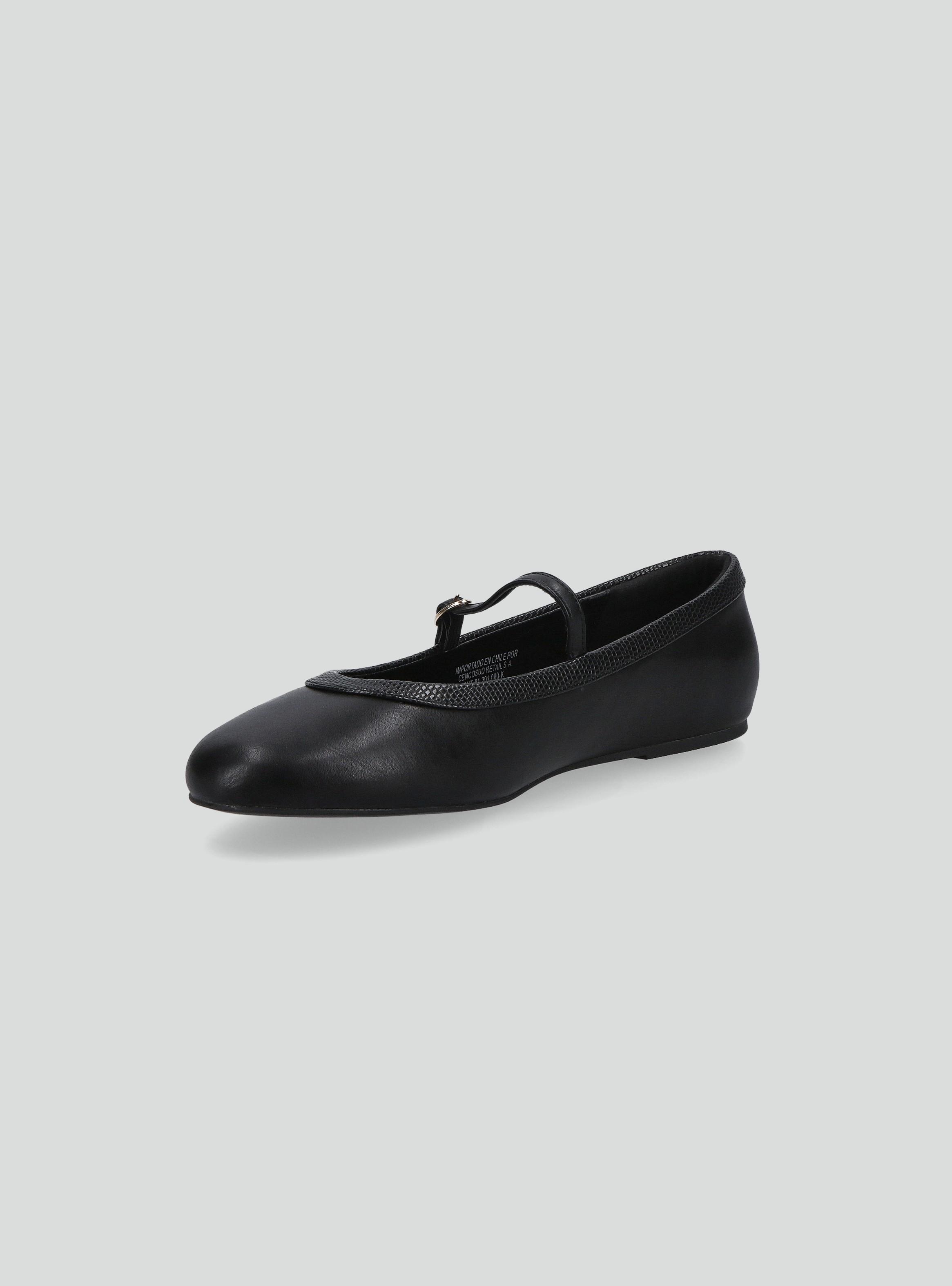 Ballerina Flat con Hebilla Metálica Mujer-2