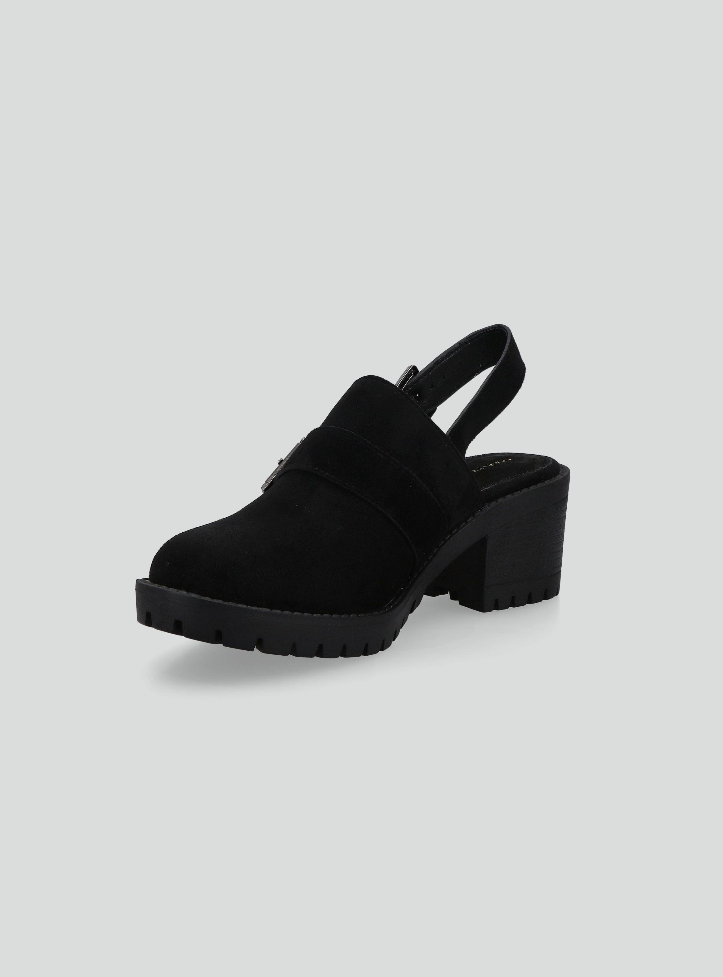 Zueco Efecto Gamuza Taco Cuadrado  Mujer-2