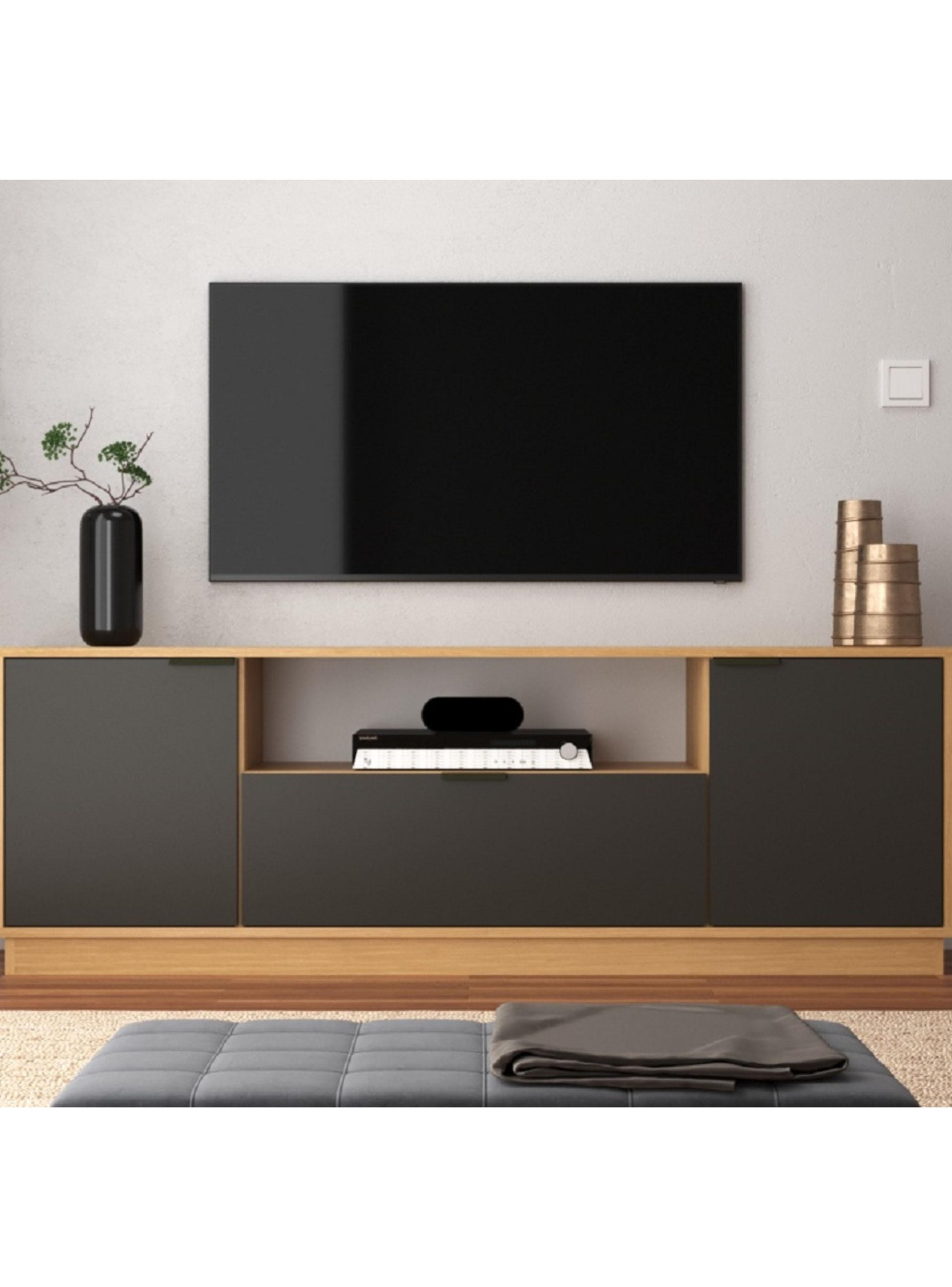 Rack TV 65" Paris Nogal Grafito-4