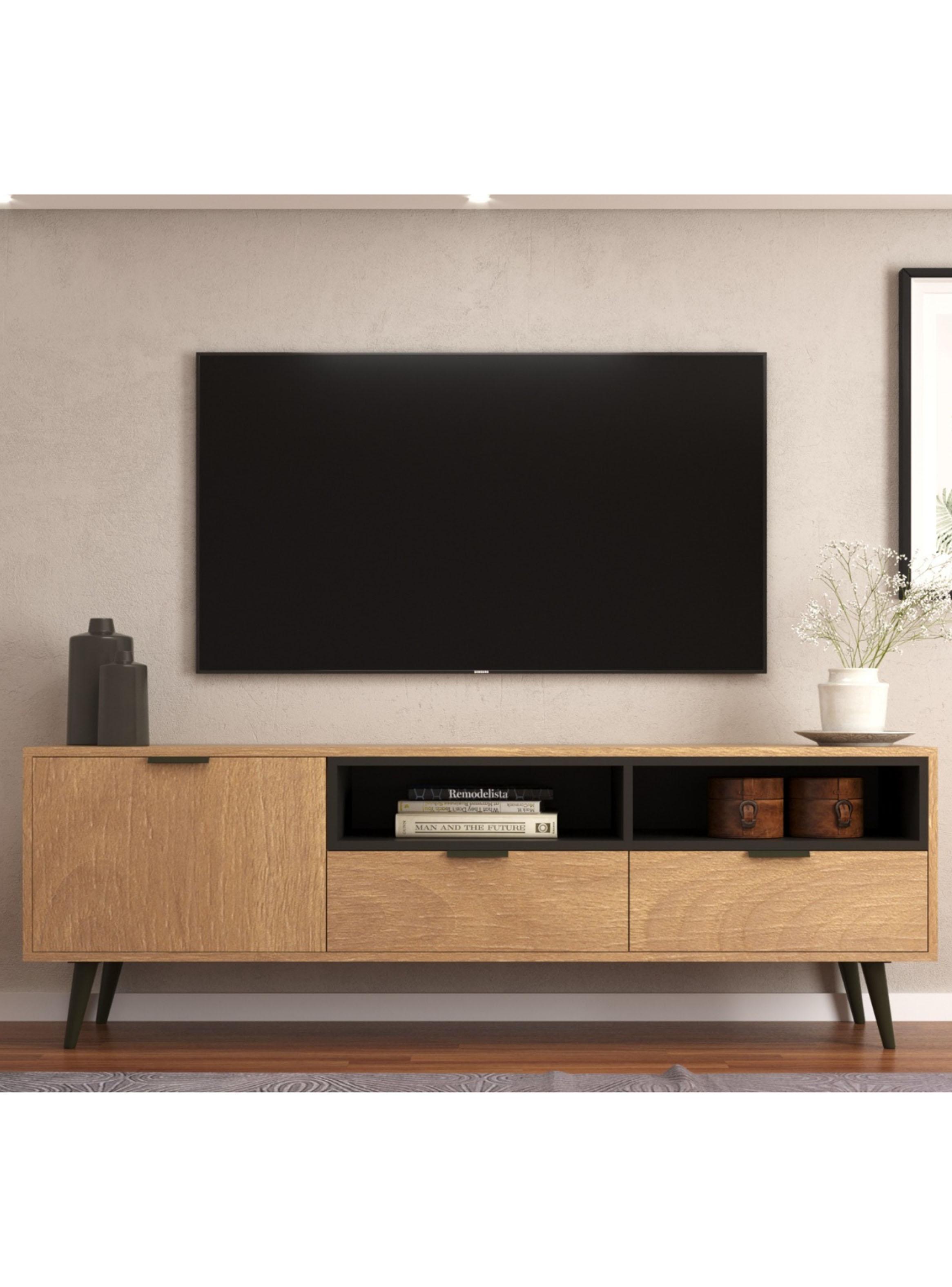 Rack TV 65" Lisboa Nogal Grafito-3