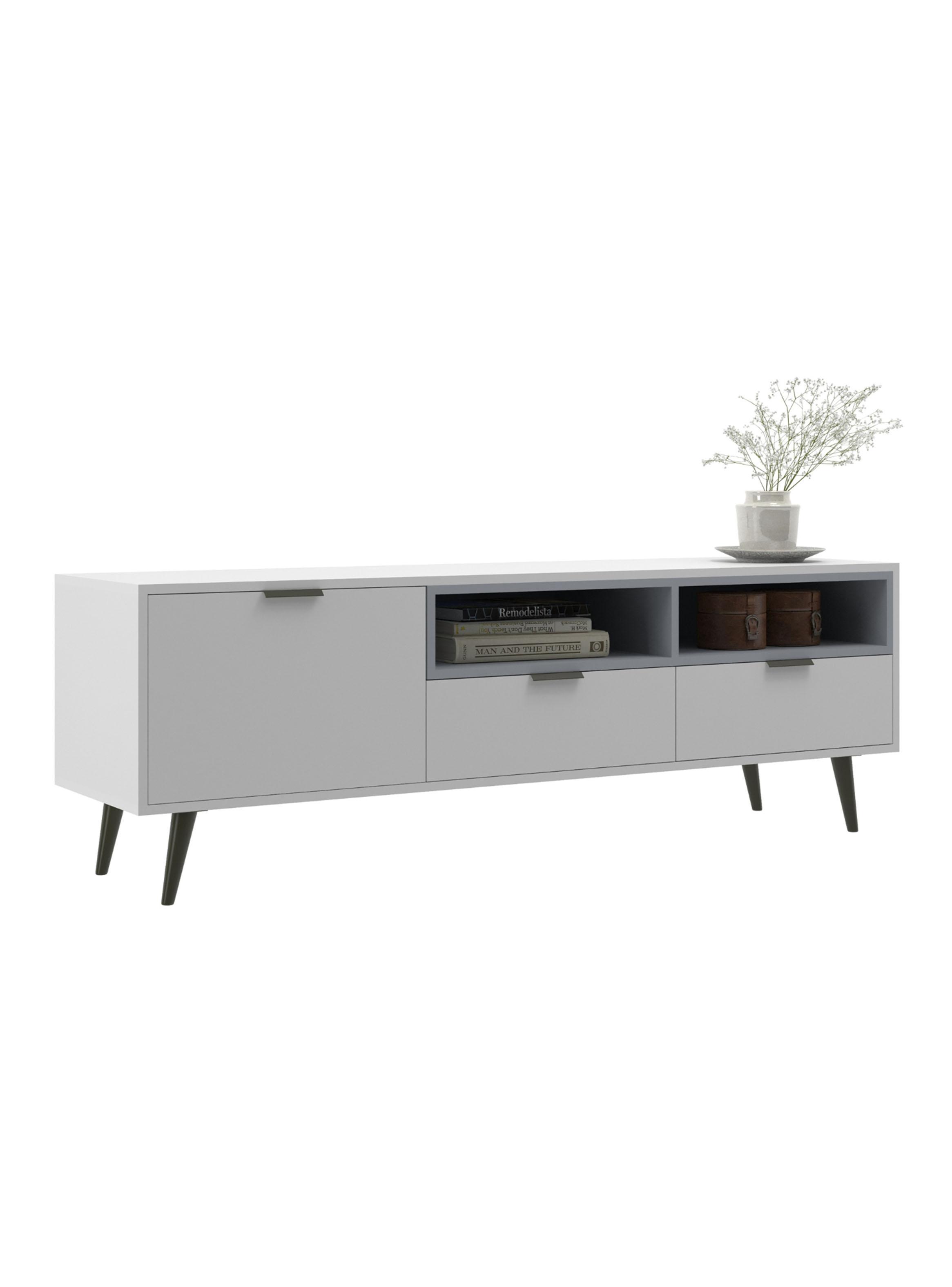 Rack TV 65" Lisboa Blanco Grey-2