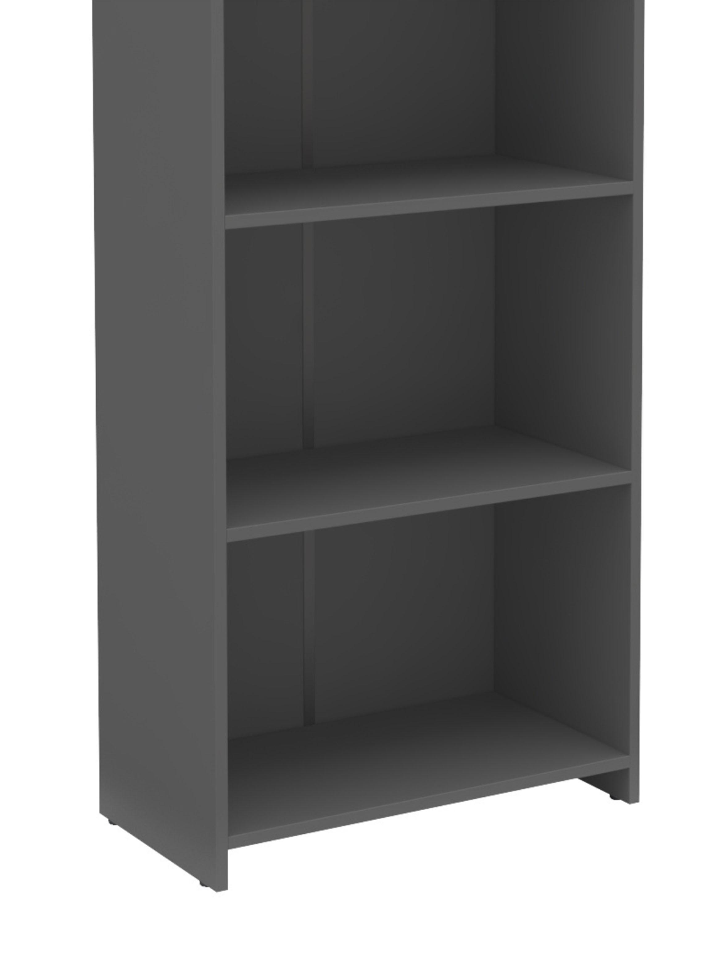 Librero Lib 5 Repisas Gris 183x30x57 cm-2