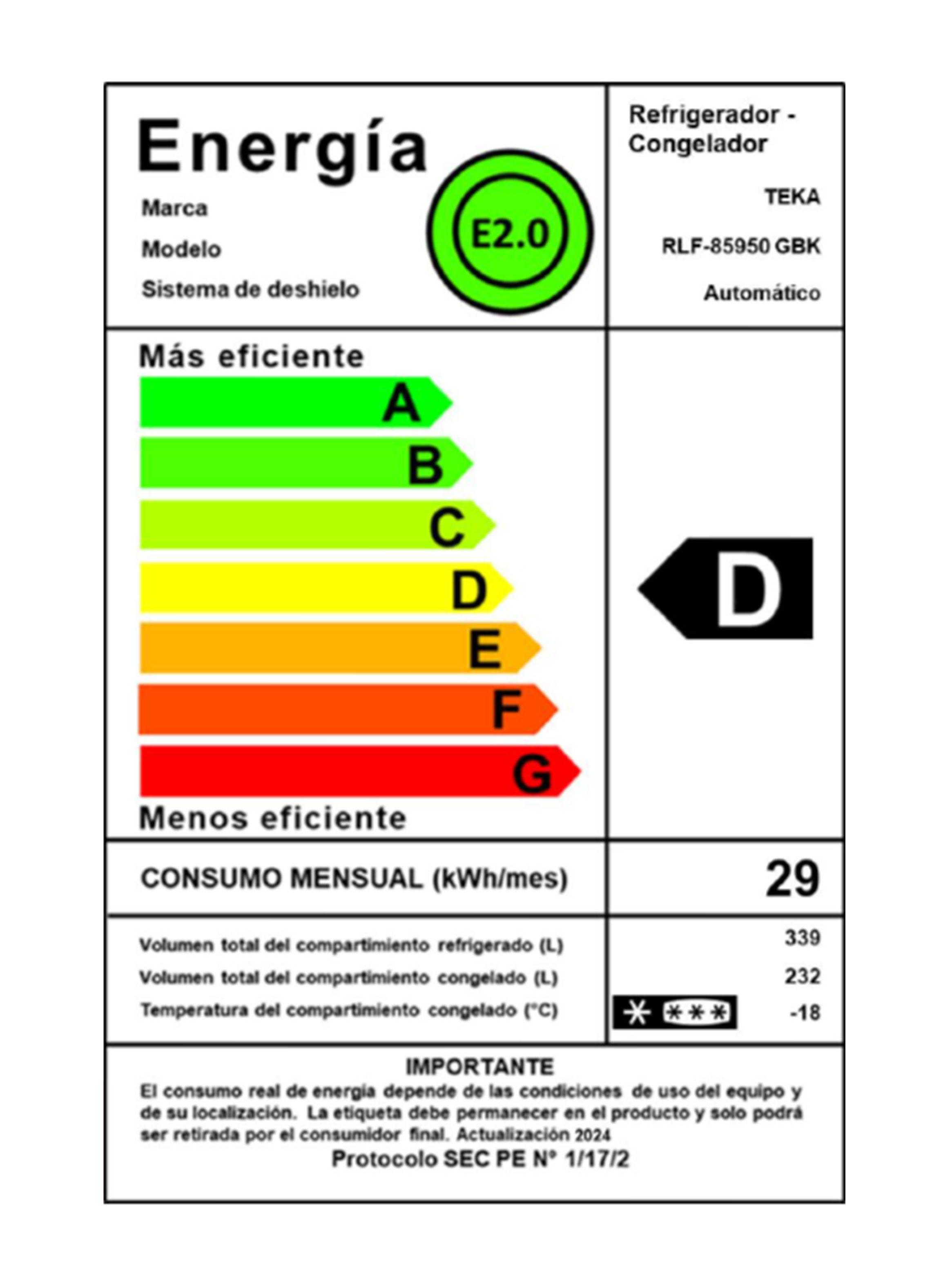 Refrigerador Side by Side No Frost 421 Litros con Cava RLF 85950 GBK EU Negro-7