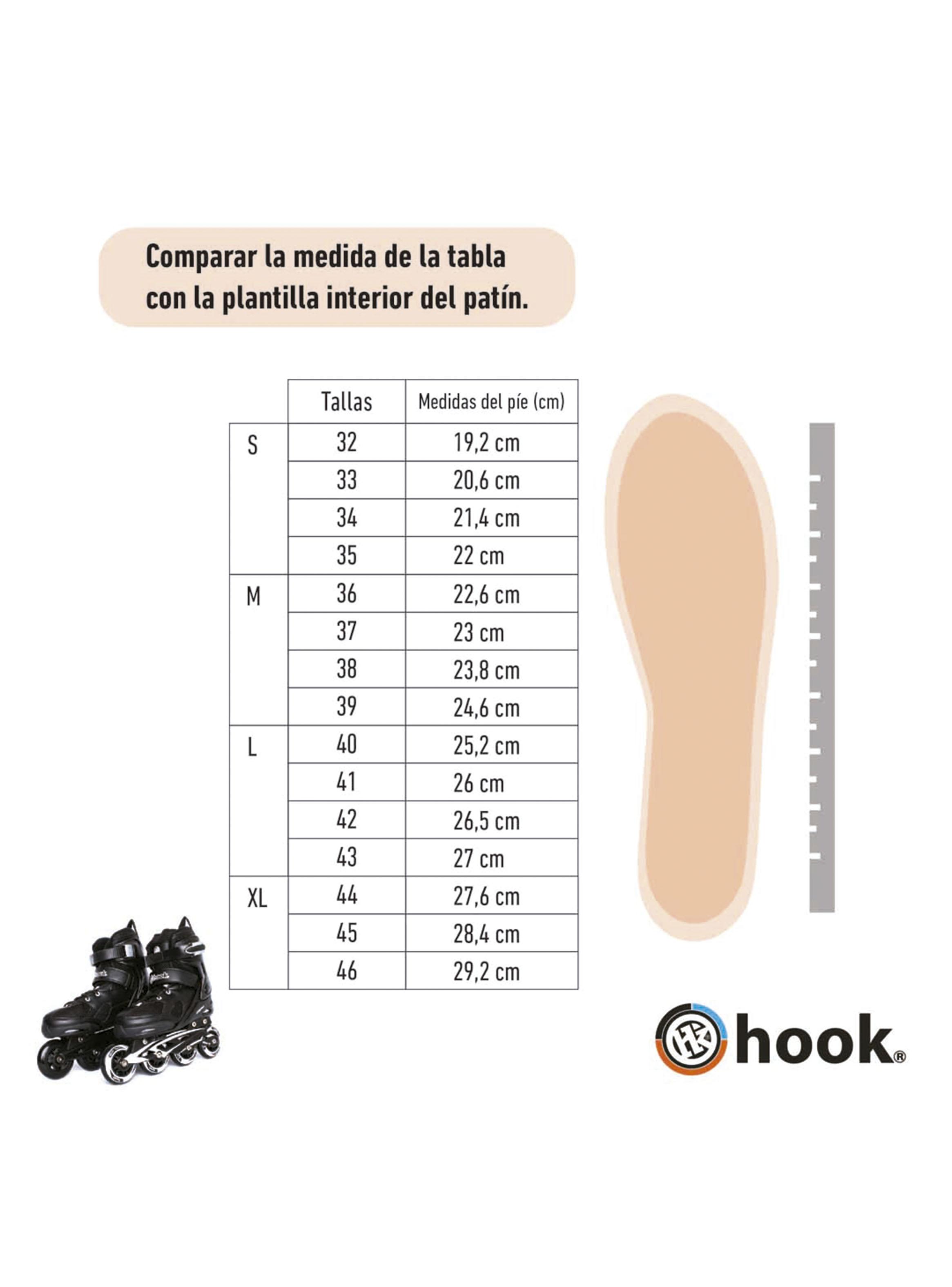 Patín Fitness Pro Hook Negro M (36-39)-5