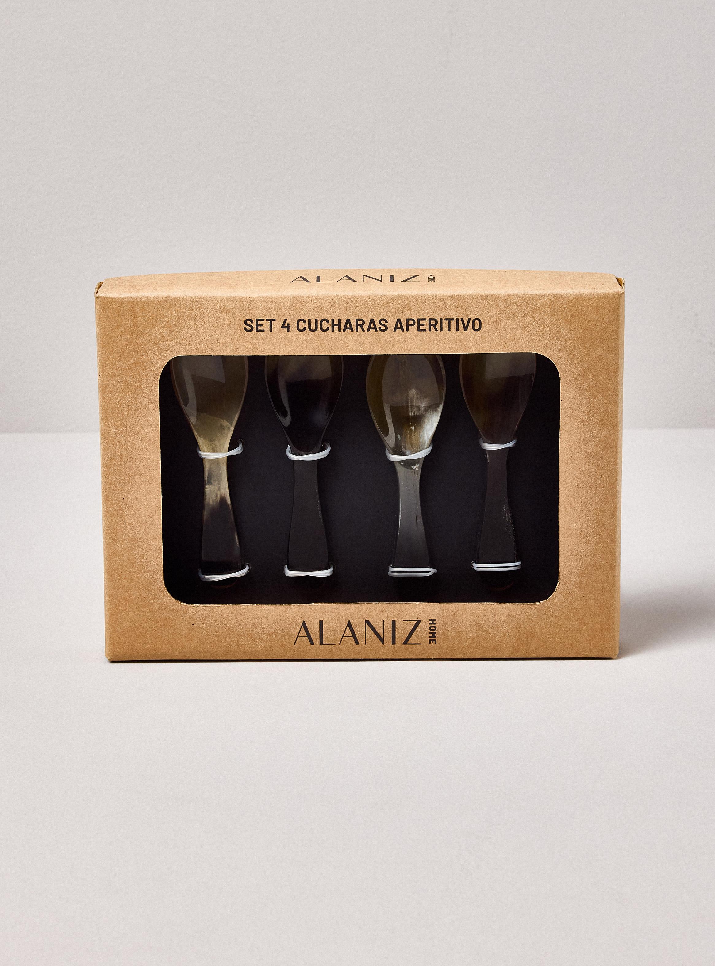 Set de 4 Cucharas Aperitivo Cacho Tribal-2