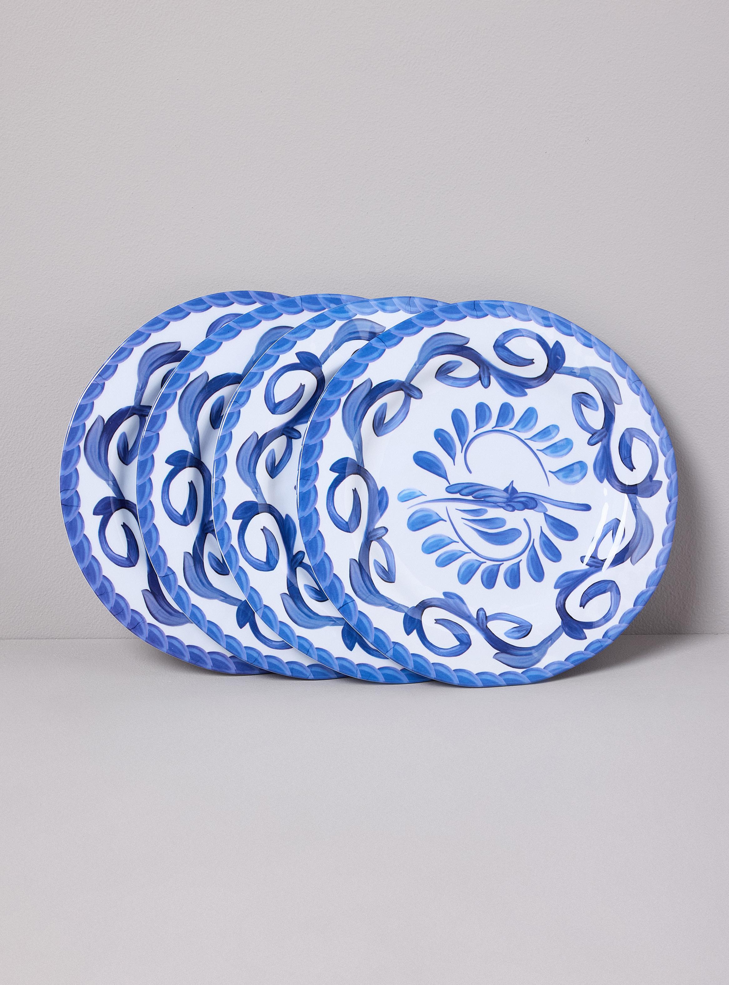 Set 4 Platos 27 cm Melamina Amalfi-0
