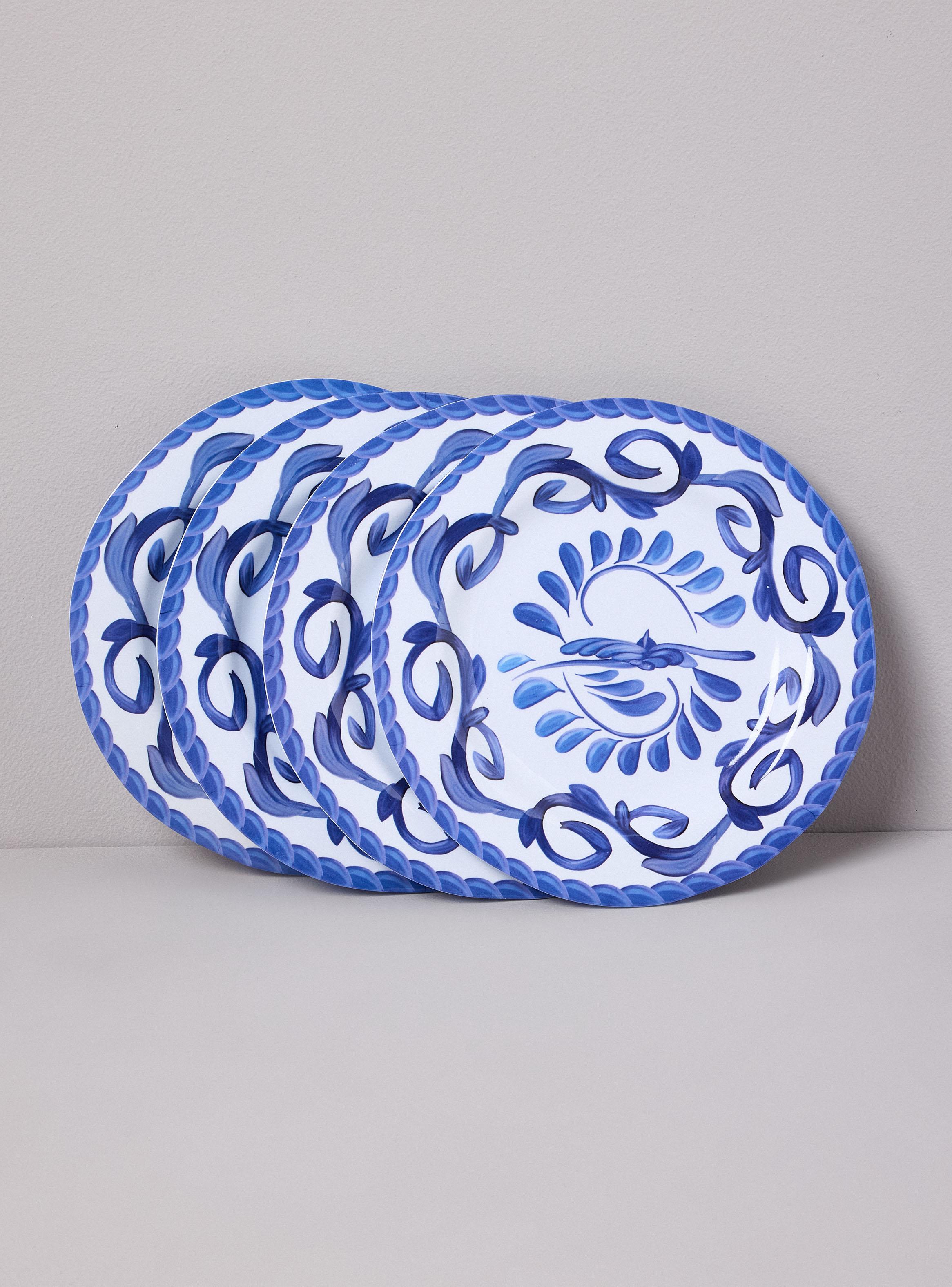 Set 4 Platos 22.8 cm Melamina Amalfi-0