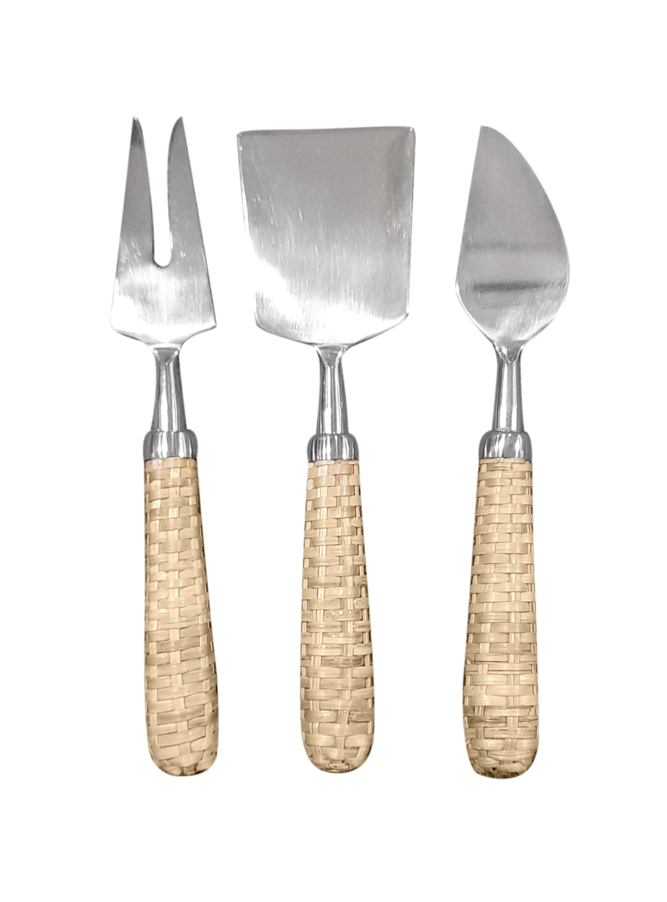 Set de 3 Cuchillos Queso Ratan-3