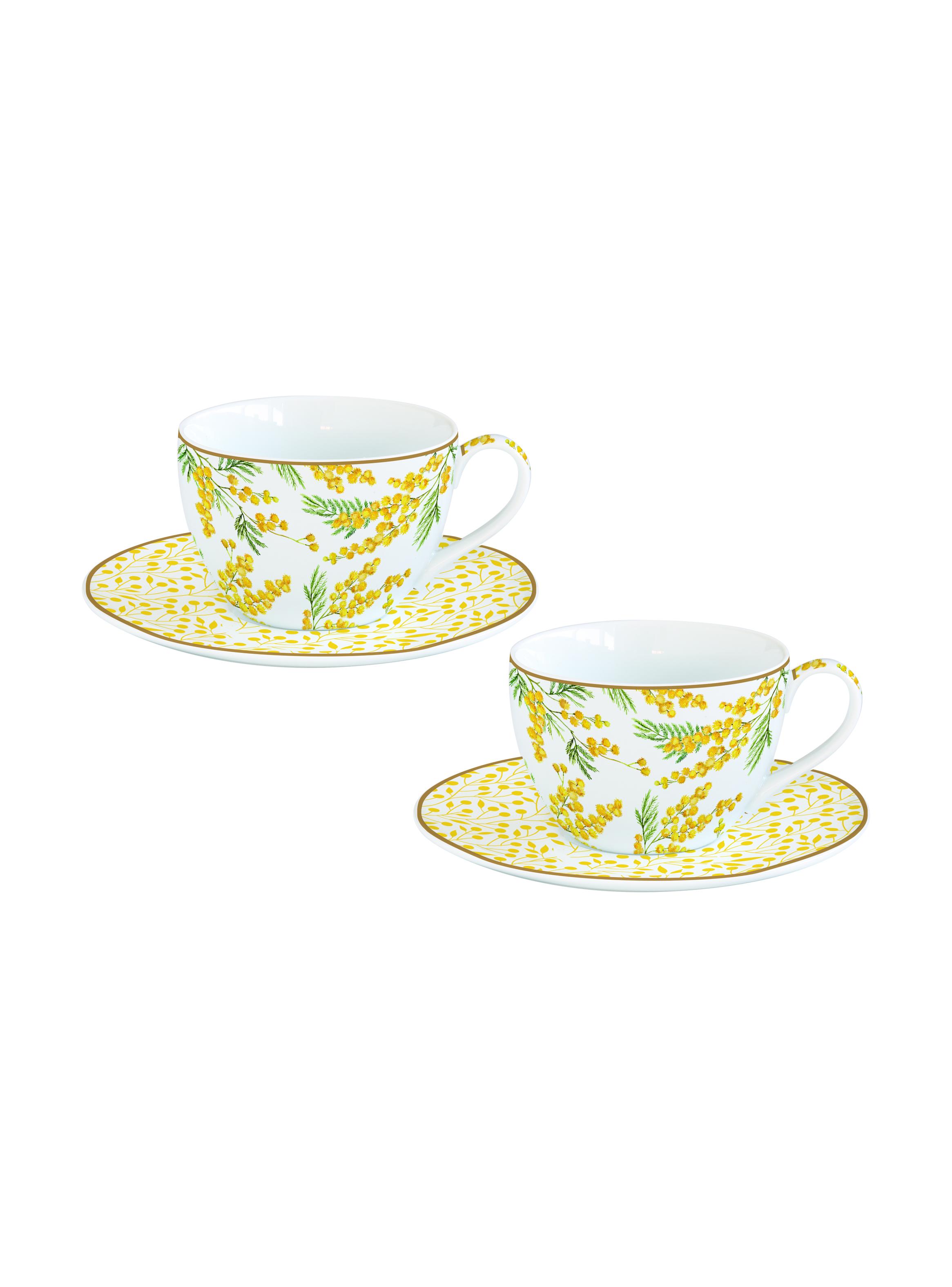 Set 2 Tazas 110 ml + Platillos Mimosa-0