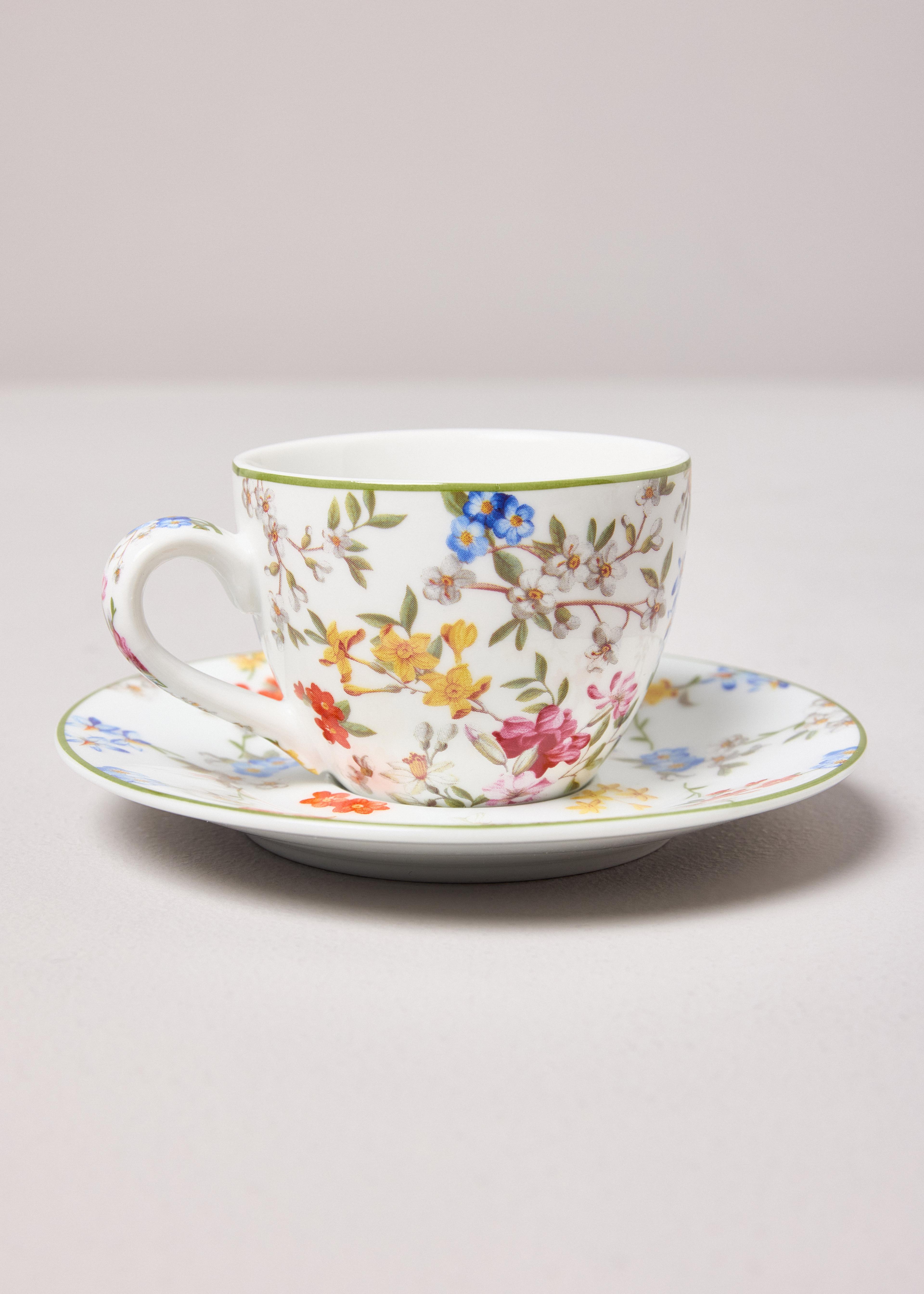 Set 2 Tazas 110 ml + Platillos Garden Dreams-2