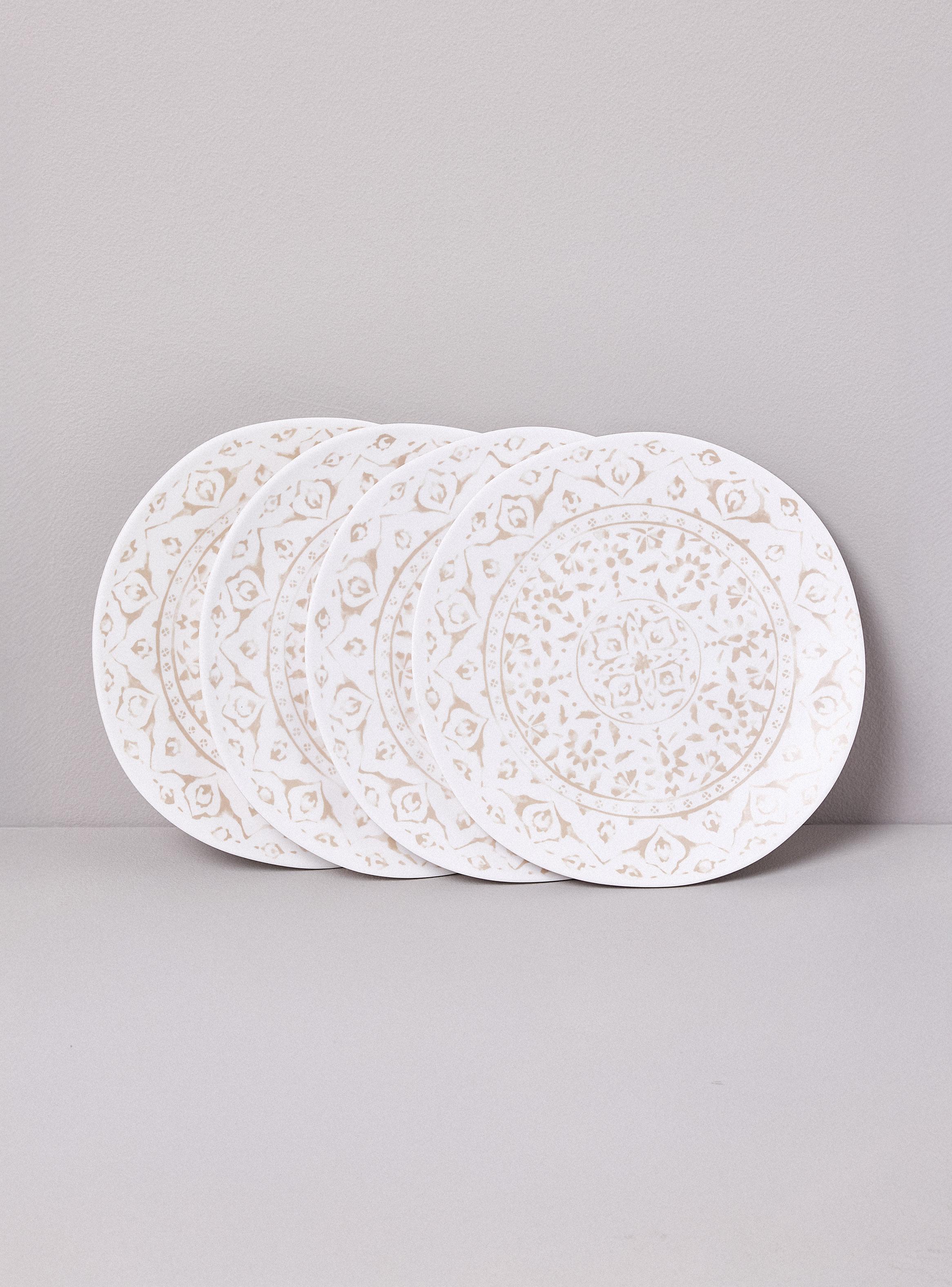 Set 4 Platos 22 cm Melamina Turquía-0