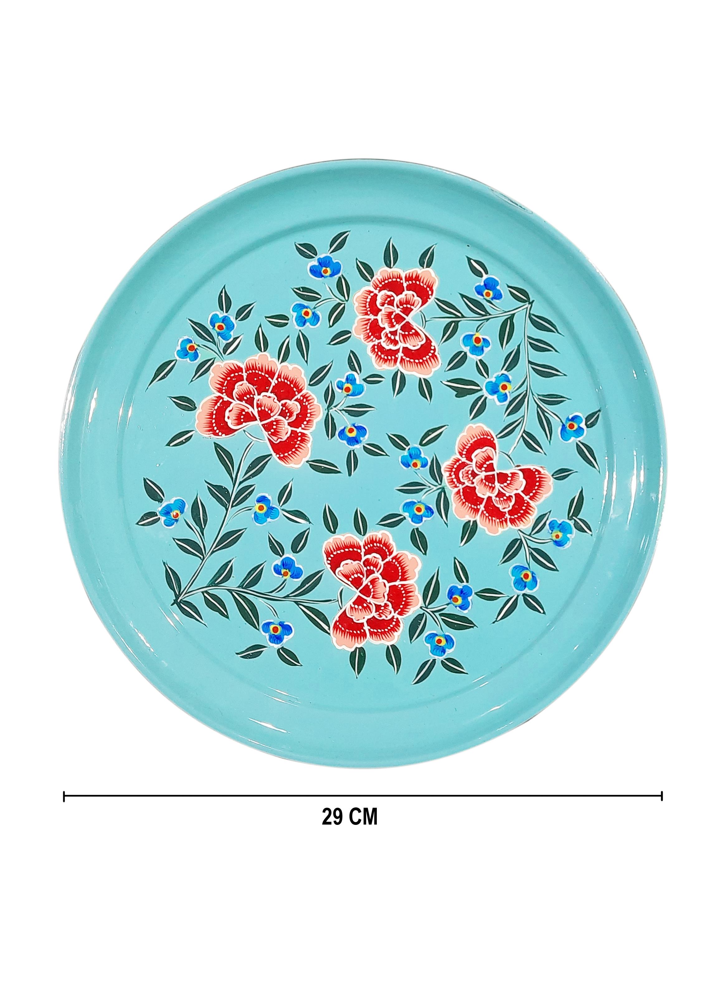 Bandeja Enlozado Pintada A Mano 30 cm-3