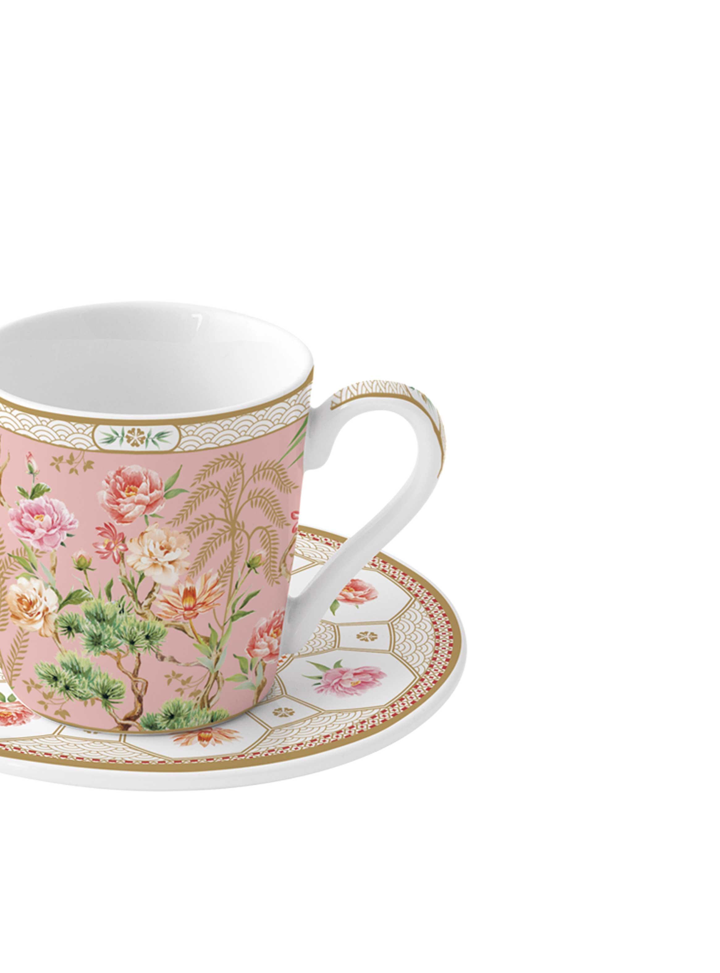 Set 6 Tazas Café + Platillo-3