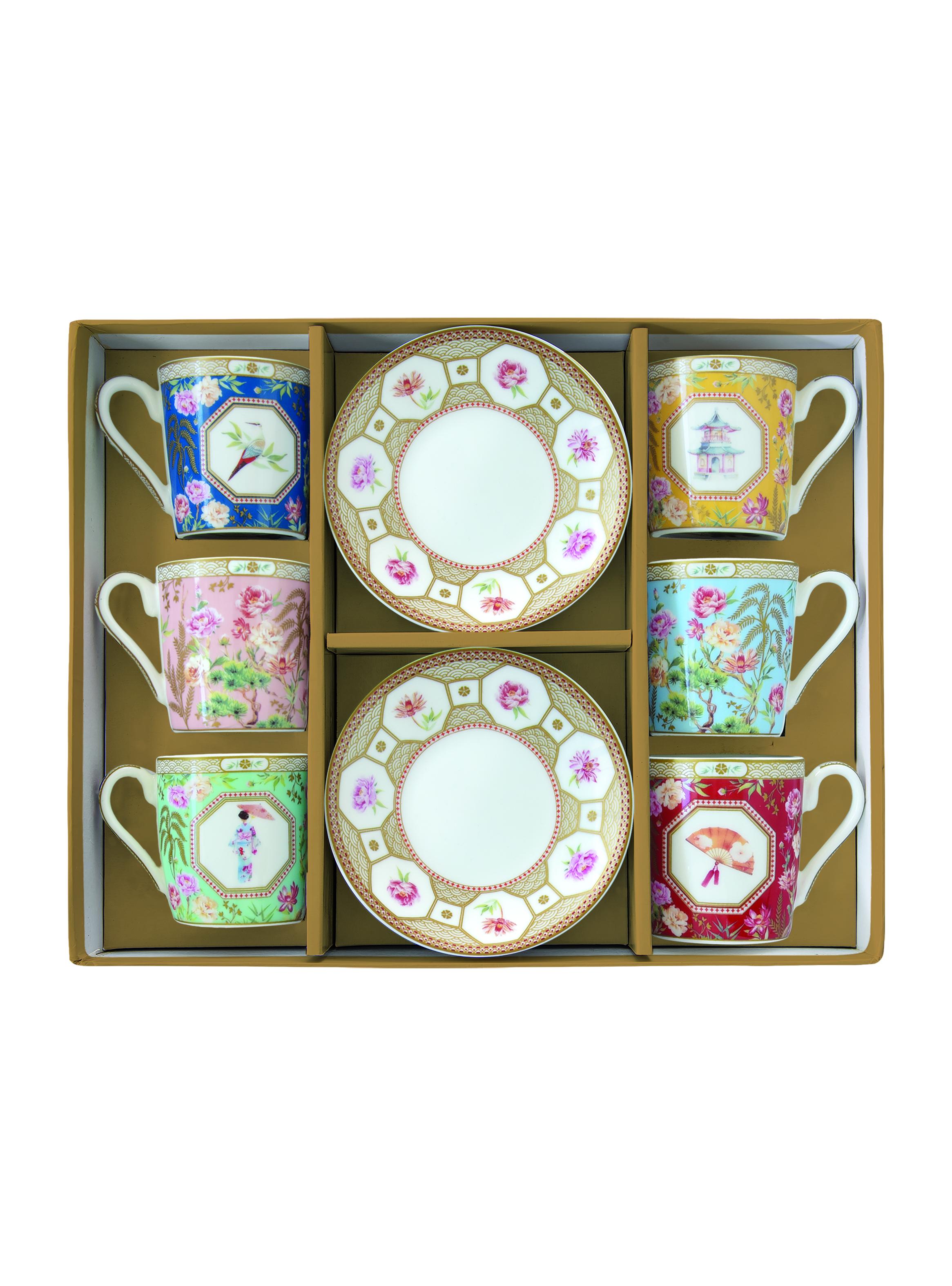 Set 6 Tazas Café + Platillo-8