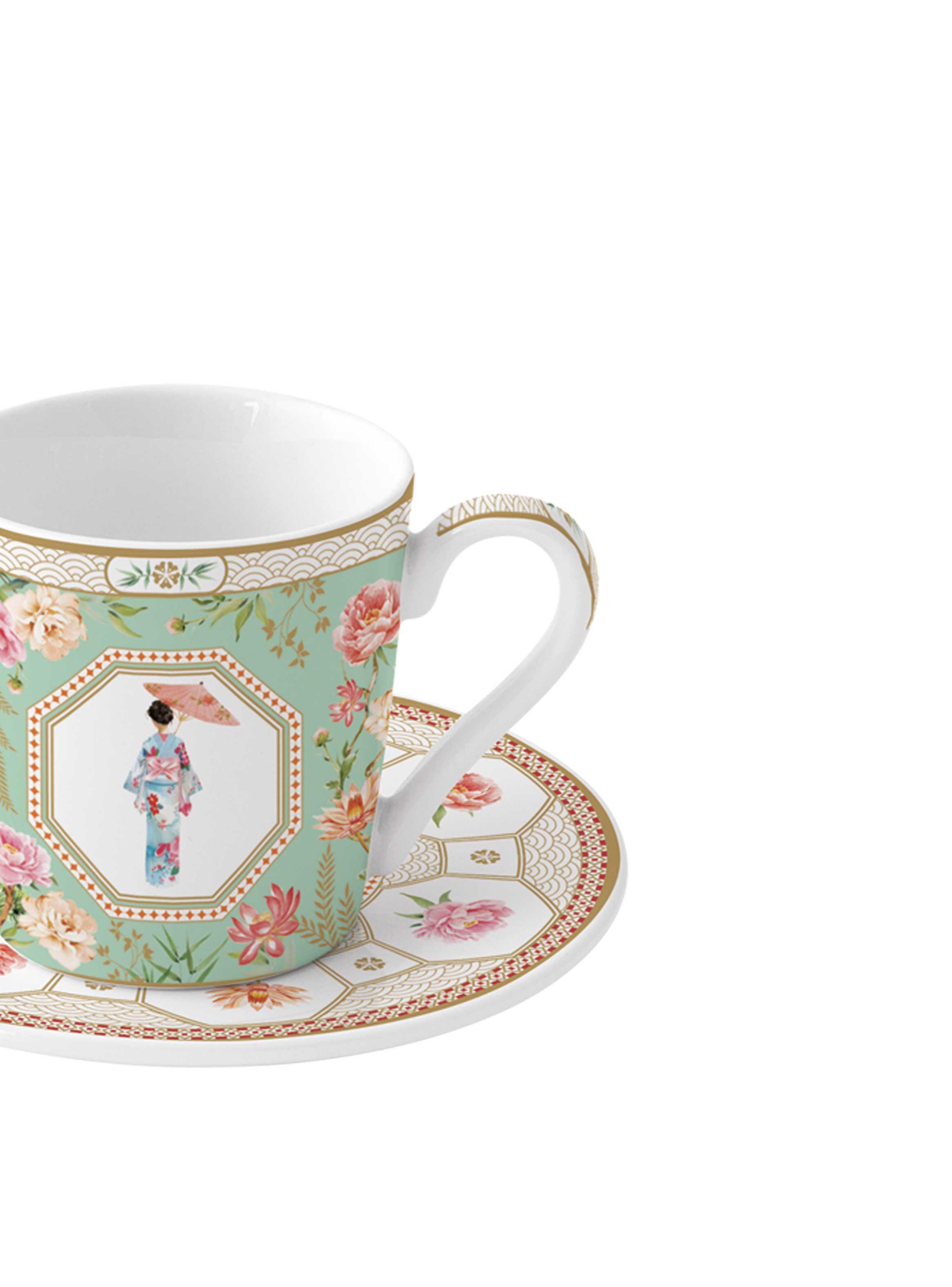 Set 6 Tazas Café + Platillo-5