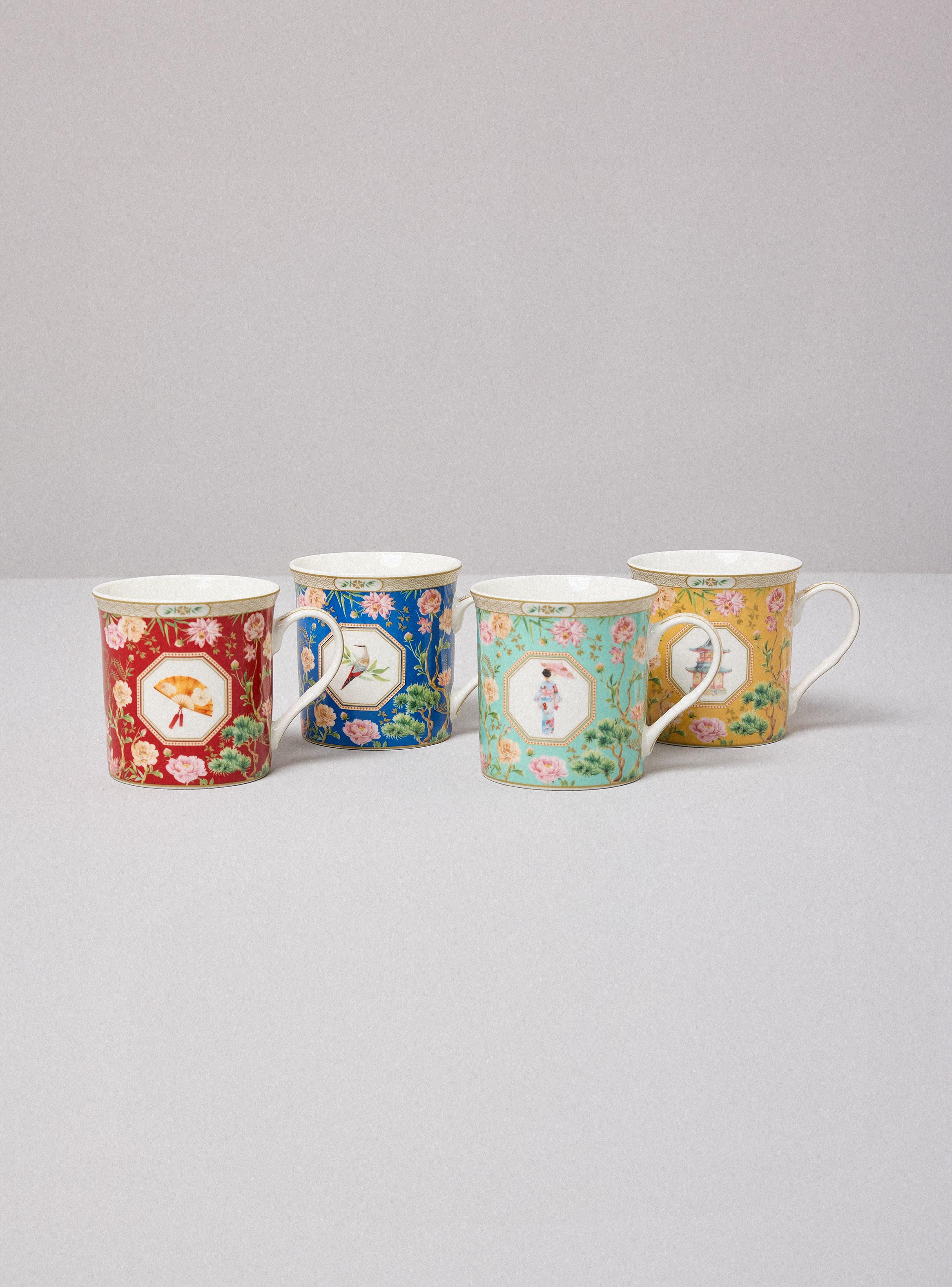 Set 4 Mugs Oriental-0
