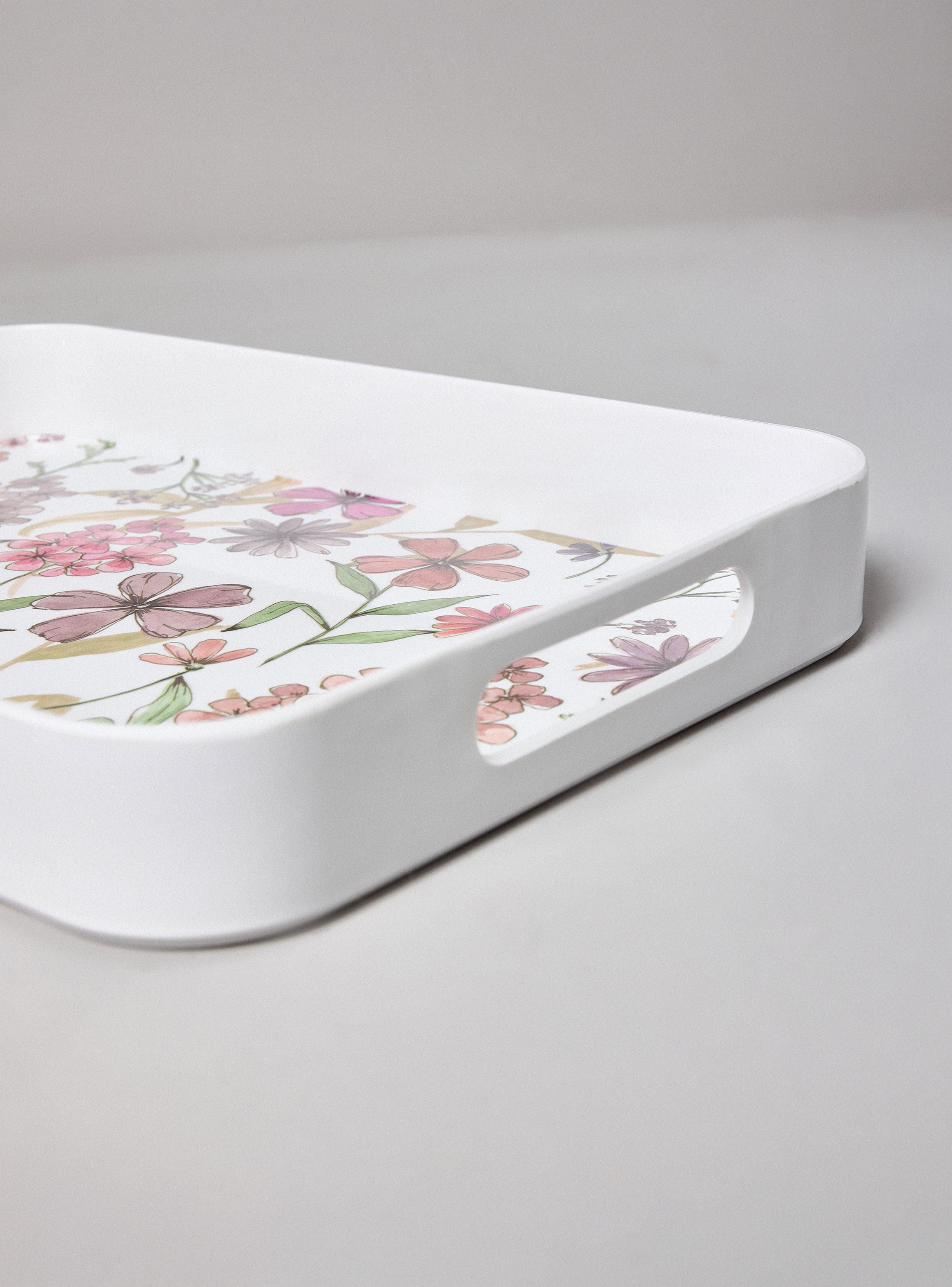 Bandeja 38 cm Melamina Floral-2