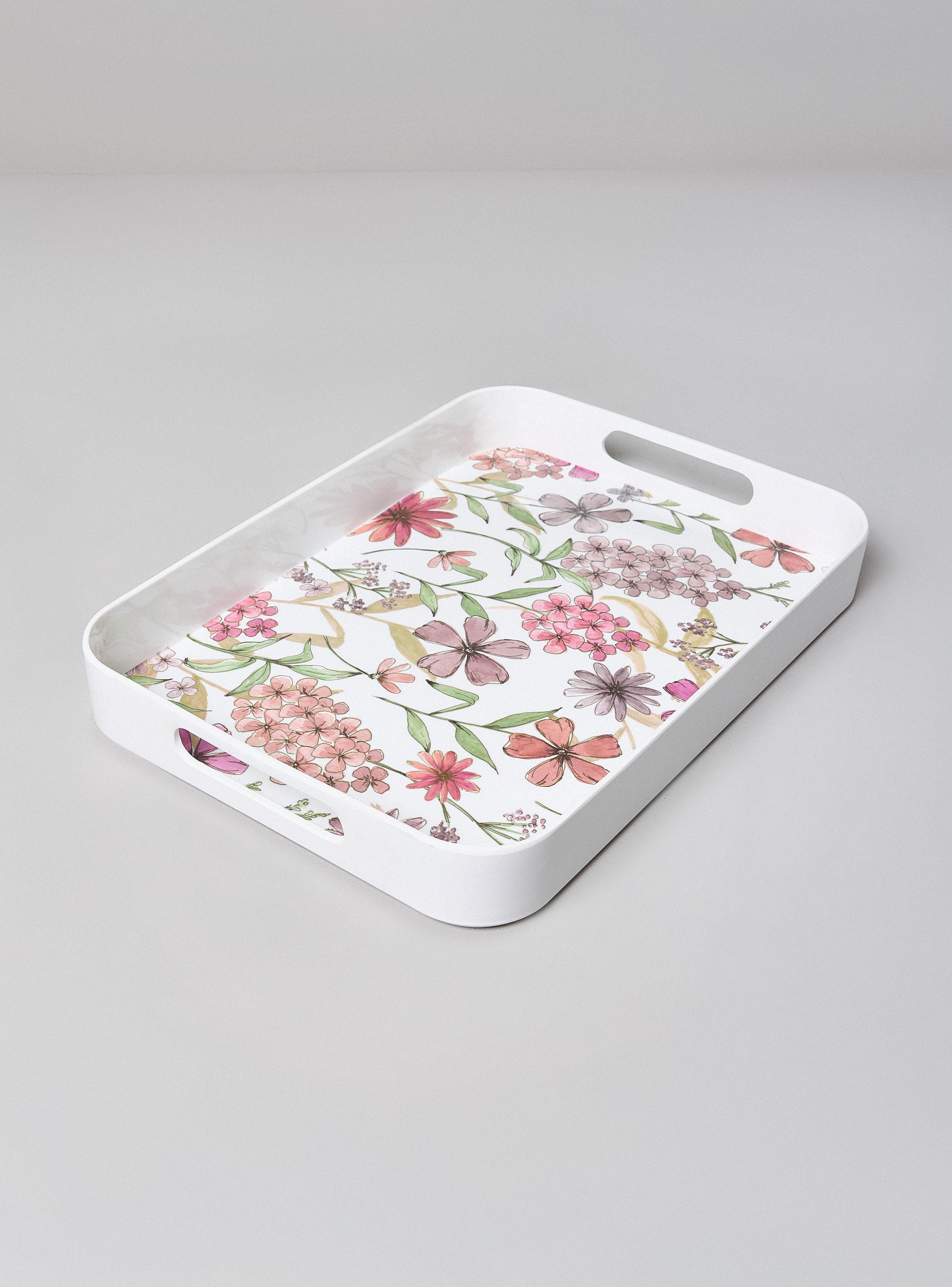 Bandeja 38 cm Melamina Floral-1