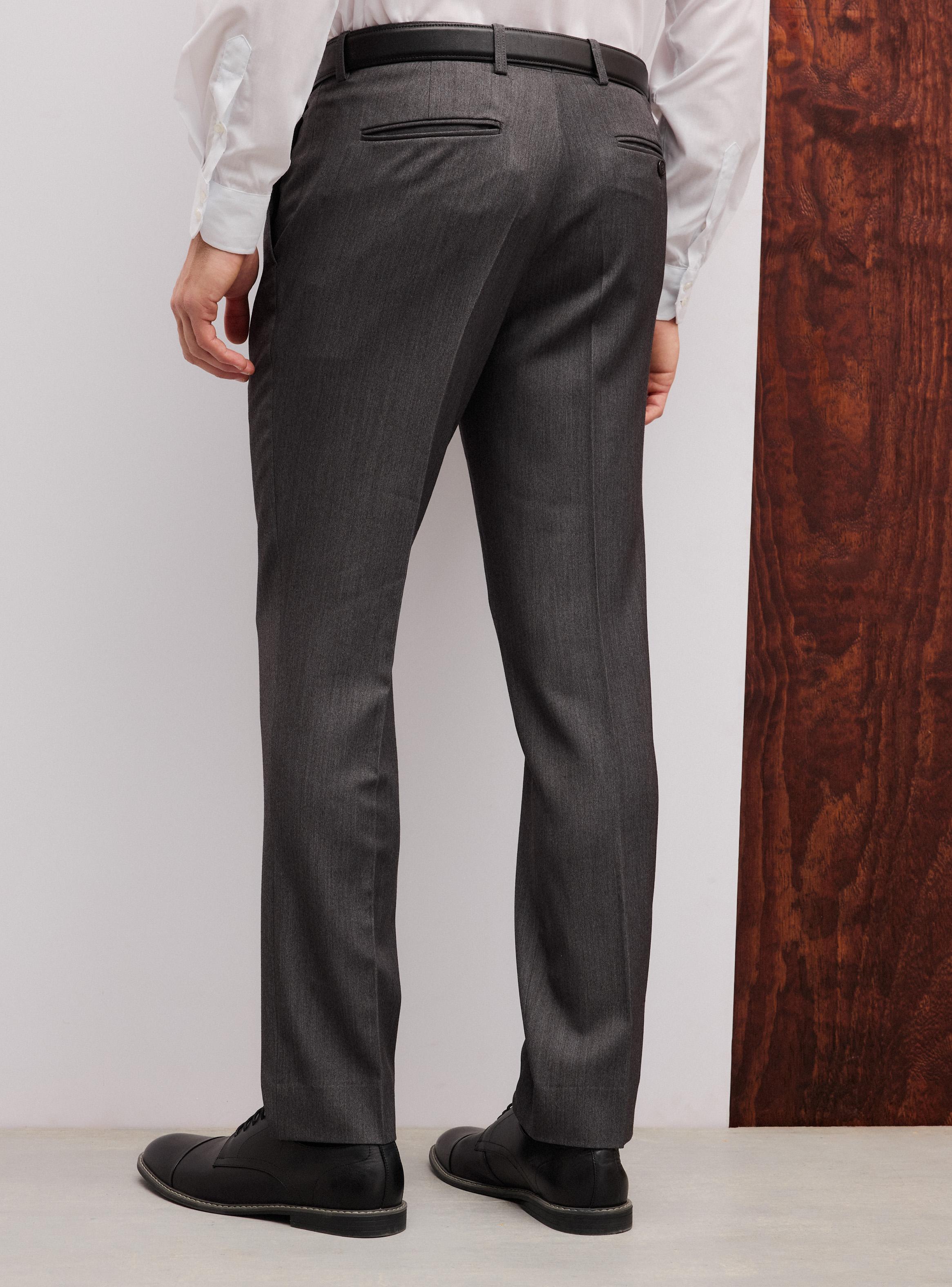 Pantalon Vestir Slim Fit Liso Color-0