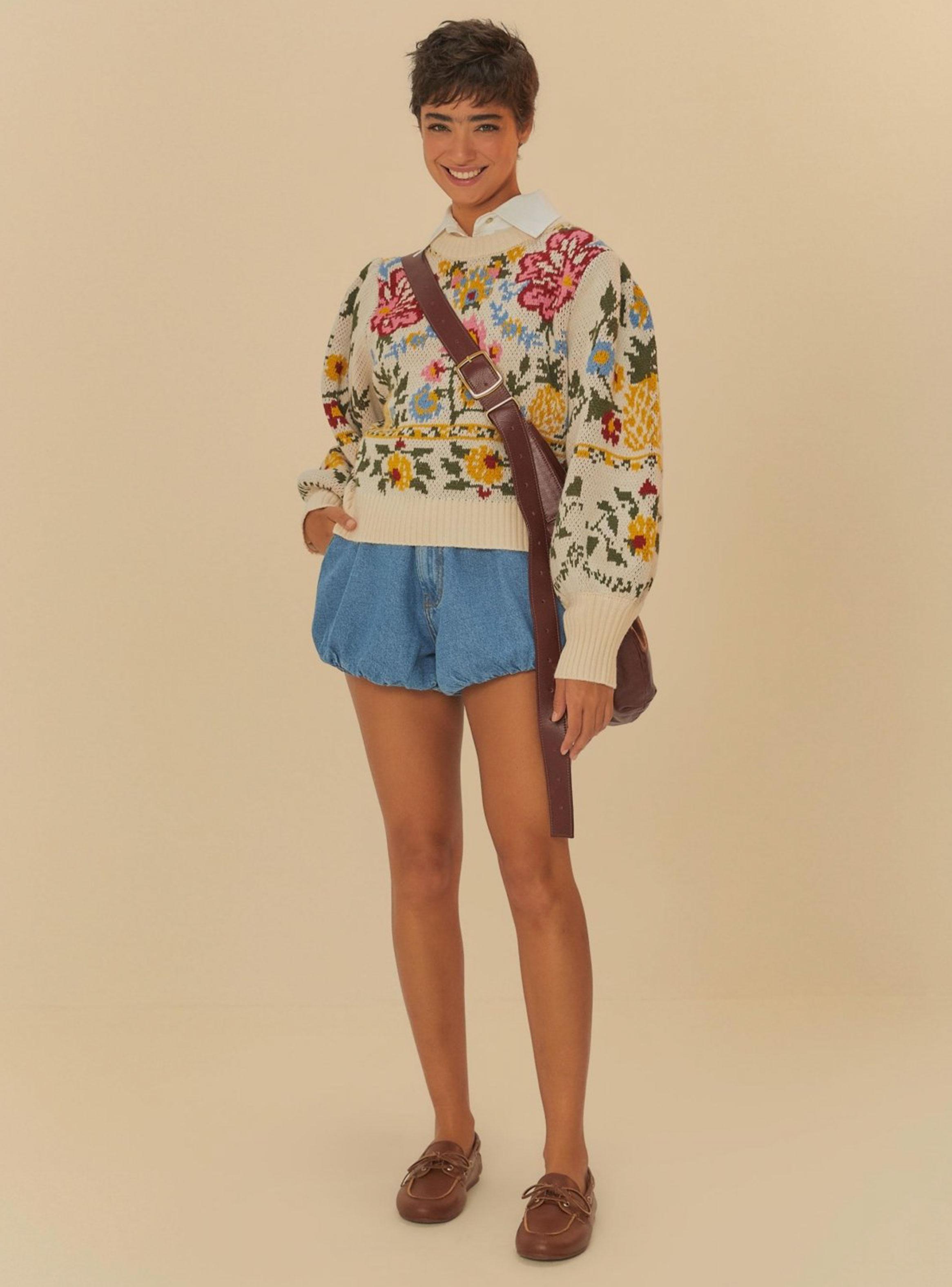 Sweater con Diseño Floral-3