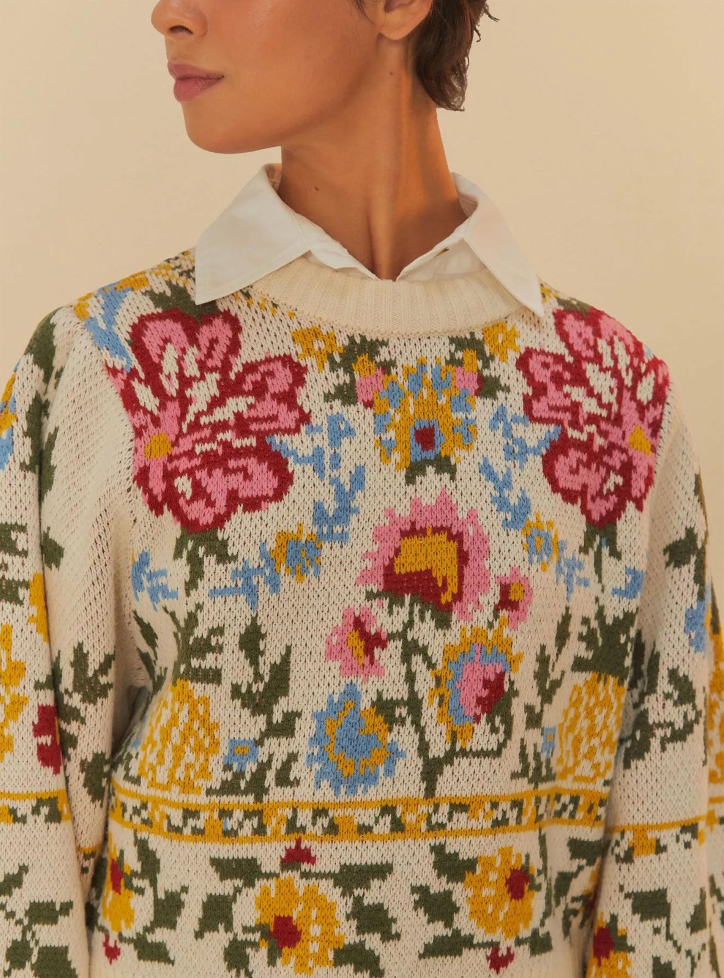Sweater con Diseño Floral-2