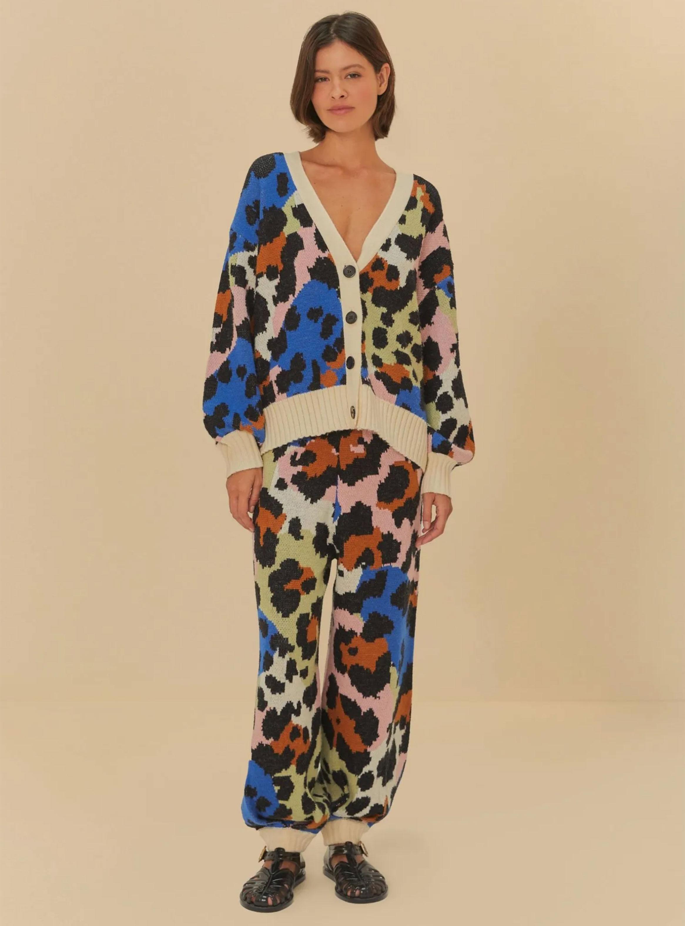Chaleco Abotonado con Diseño Animal Print-3